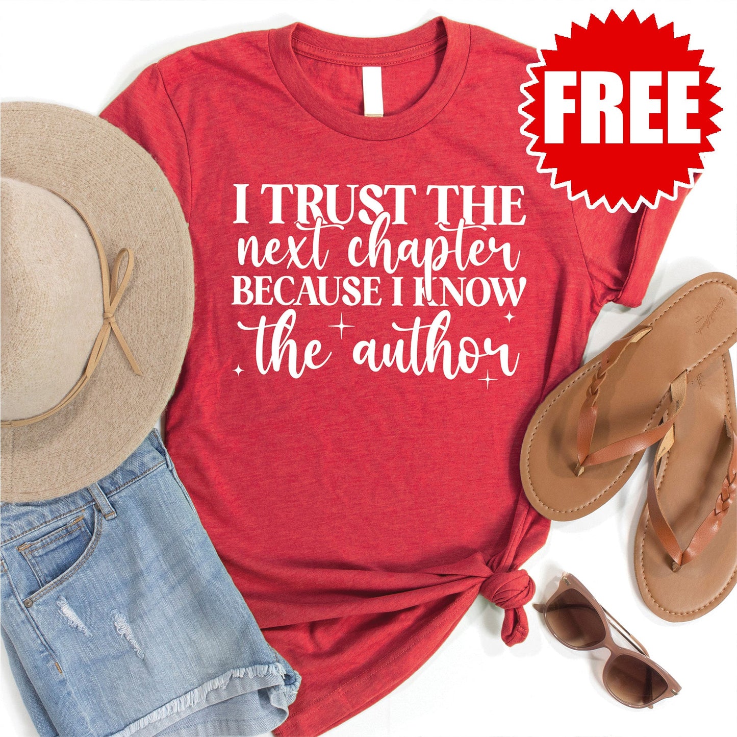 Next Chapter Tee - Heather Scarlet - 0