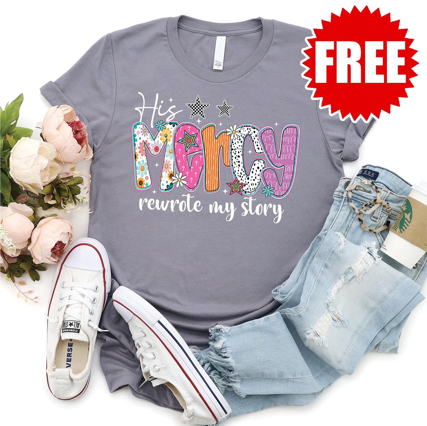 Mercy Tee - Heather Storm - 0