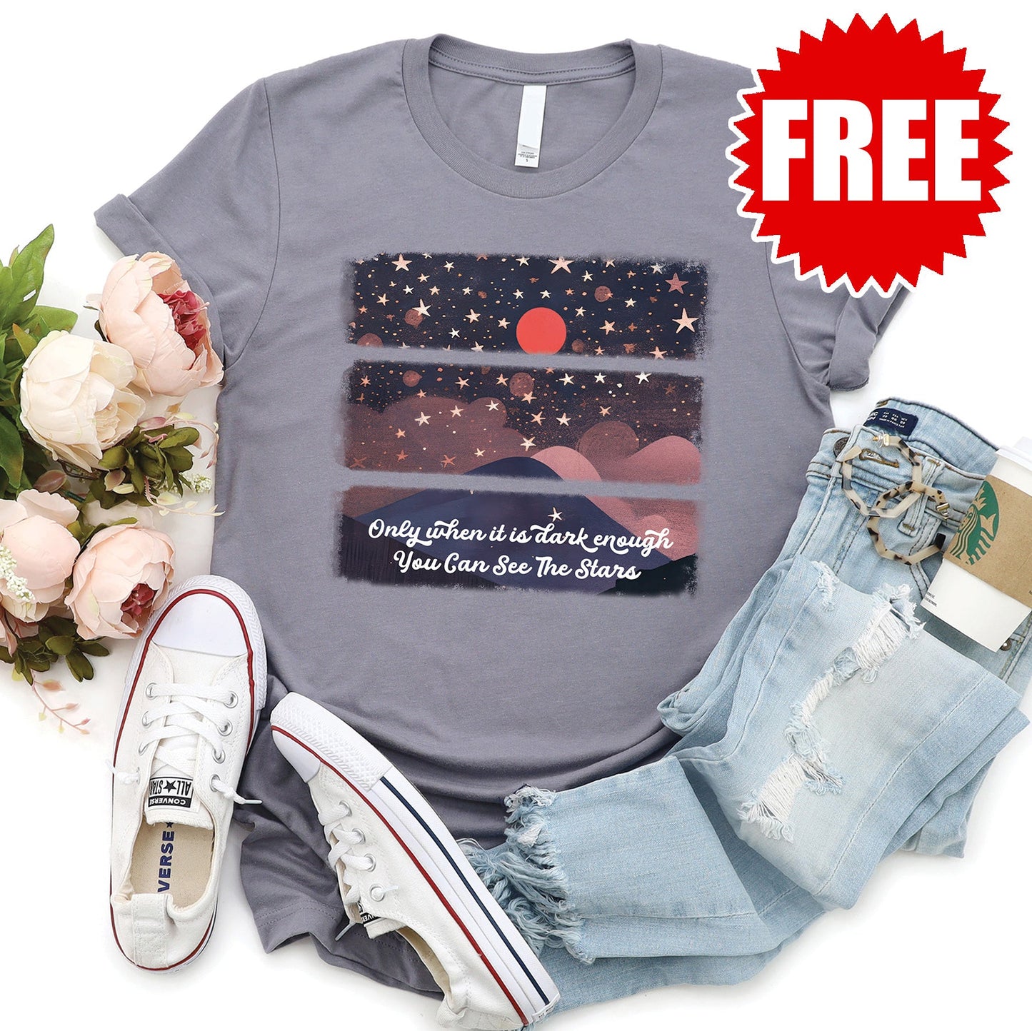 See The Stars Tee - Heather Storm - FREE