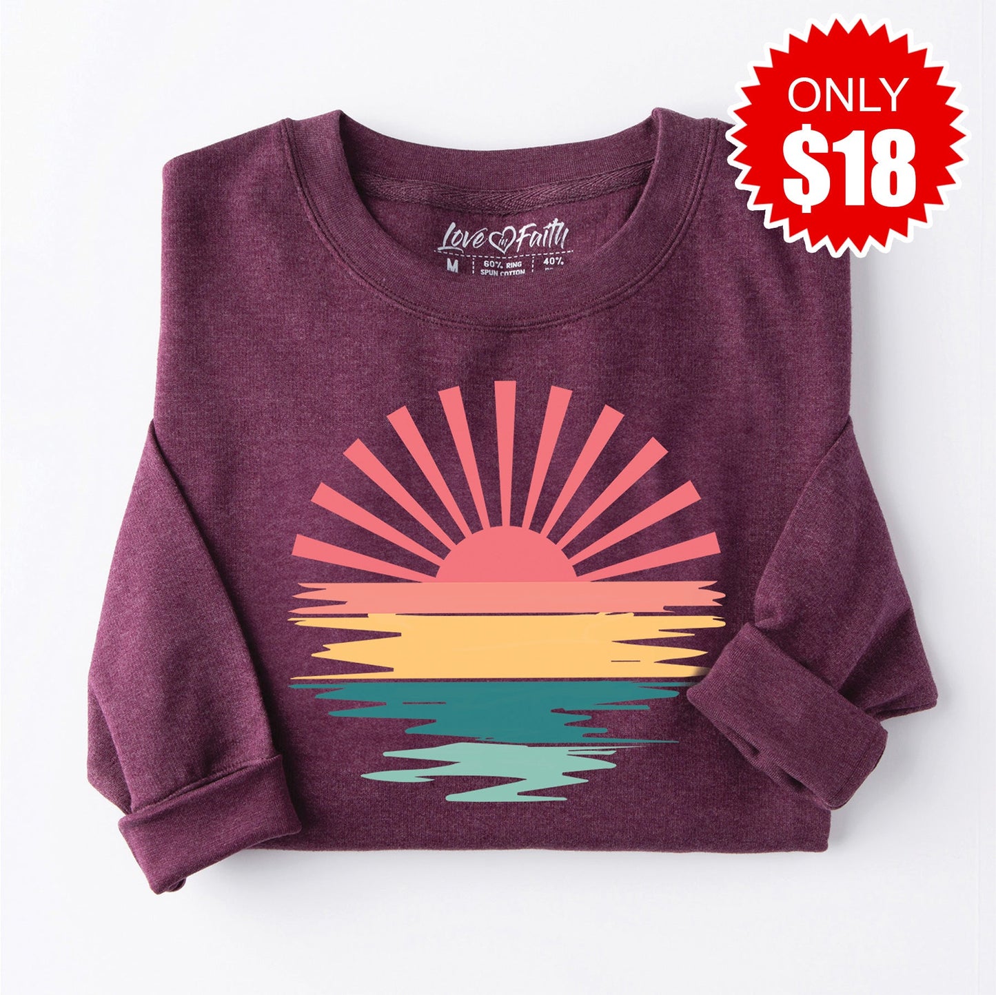 Sunset Sweatshirt - Heather Sugar Plum - 18