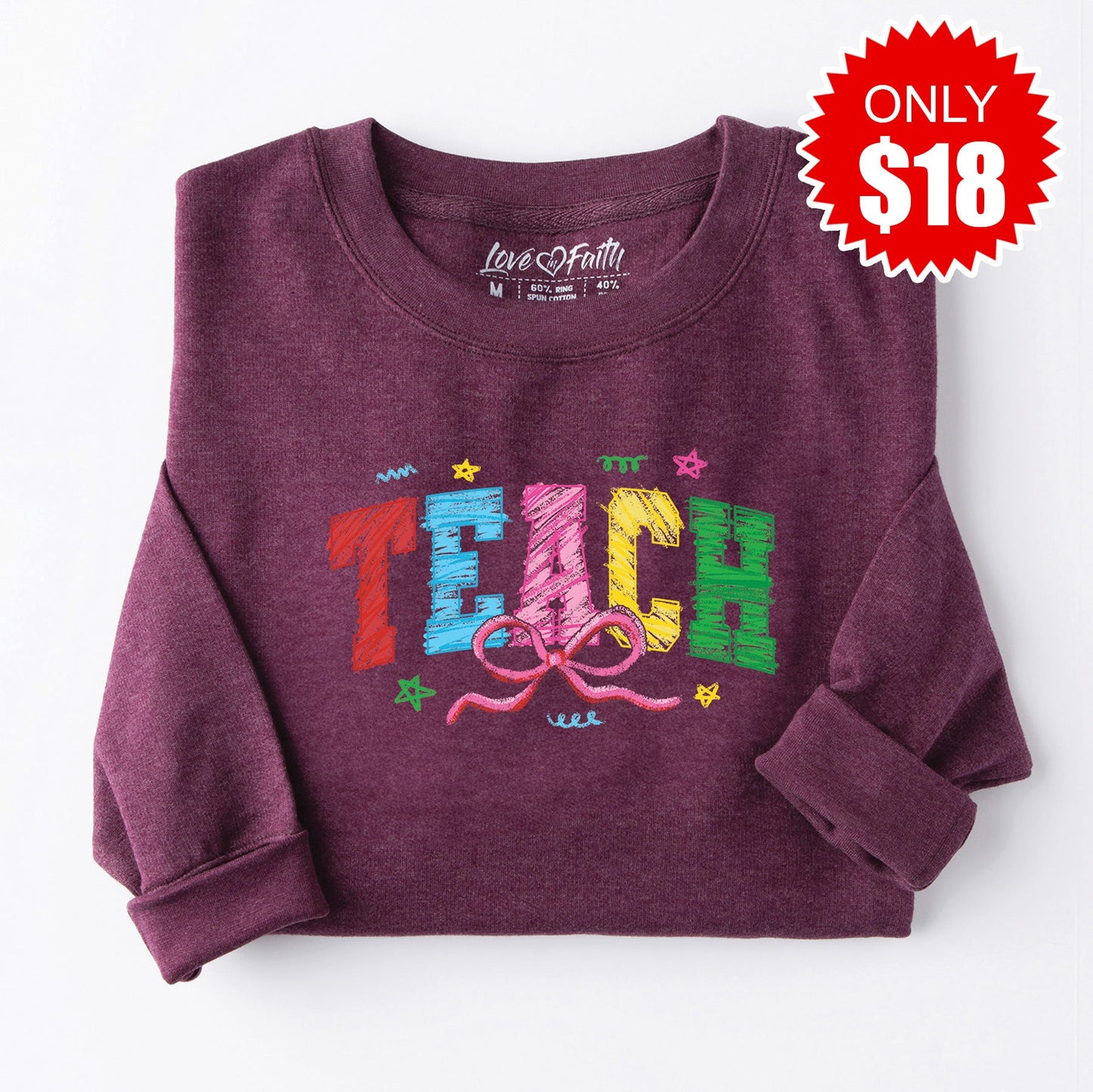 Teach Sketch Sweatshirt - Heather Sugar Plum - 18