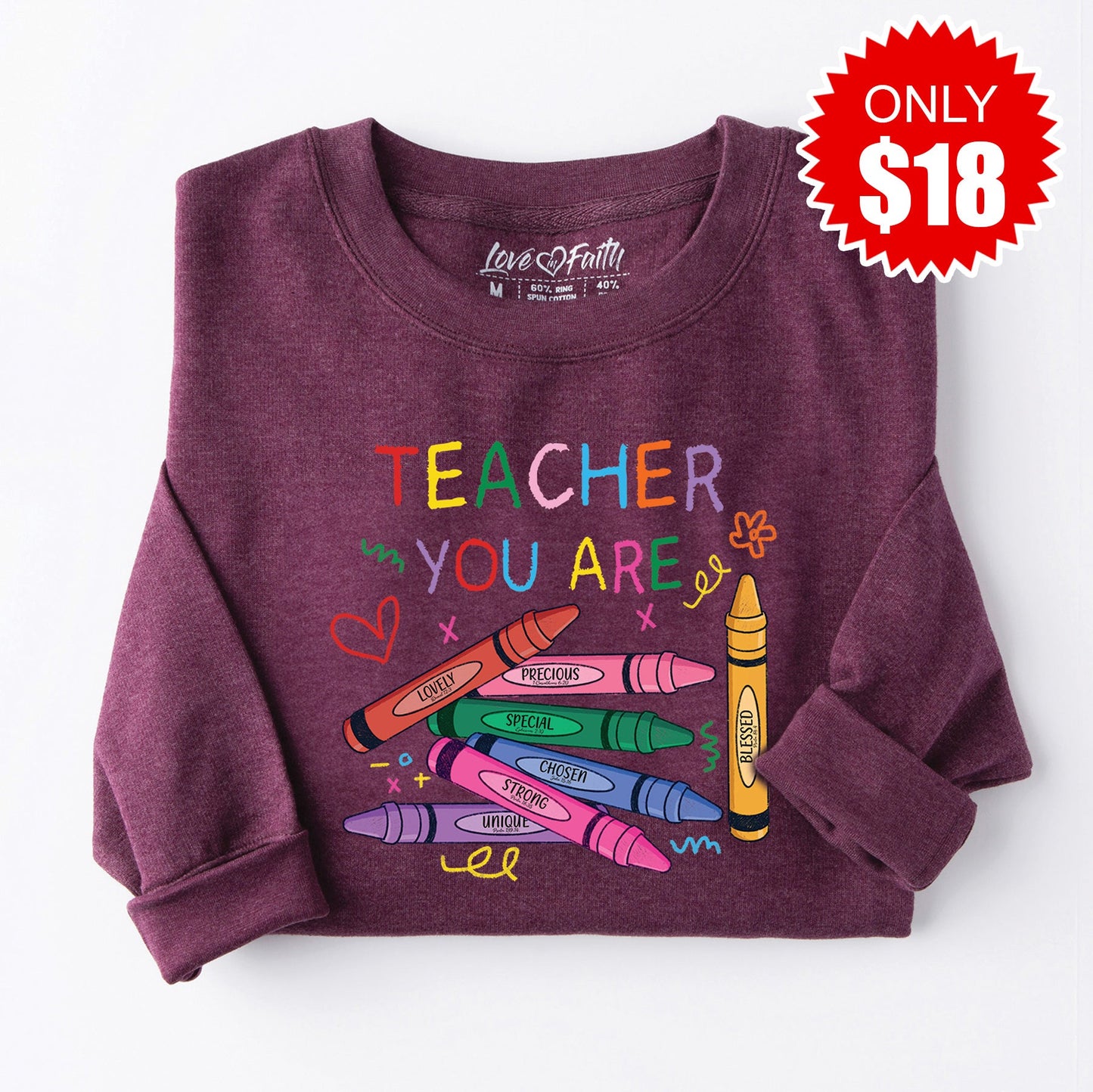 Teacher You Are Sweatshirt - Heather Sugar Plum - 18