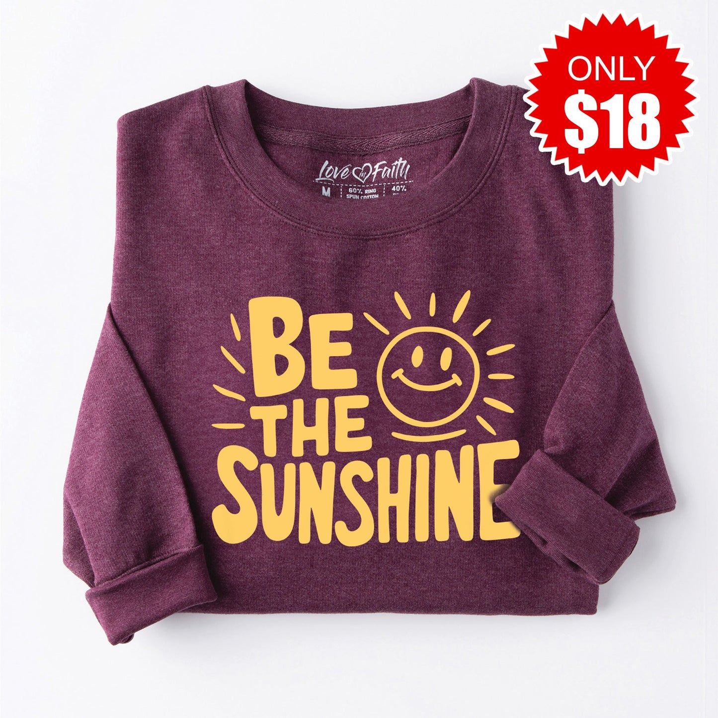 Be the Sunshine Sweatshirt - Heather Sugar Plum - 18
