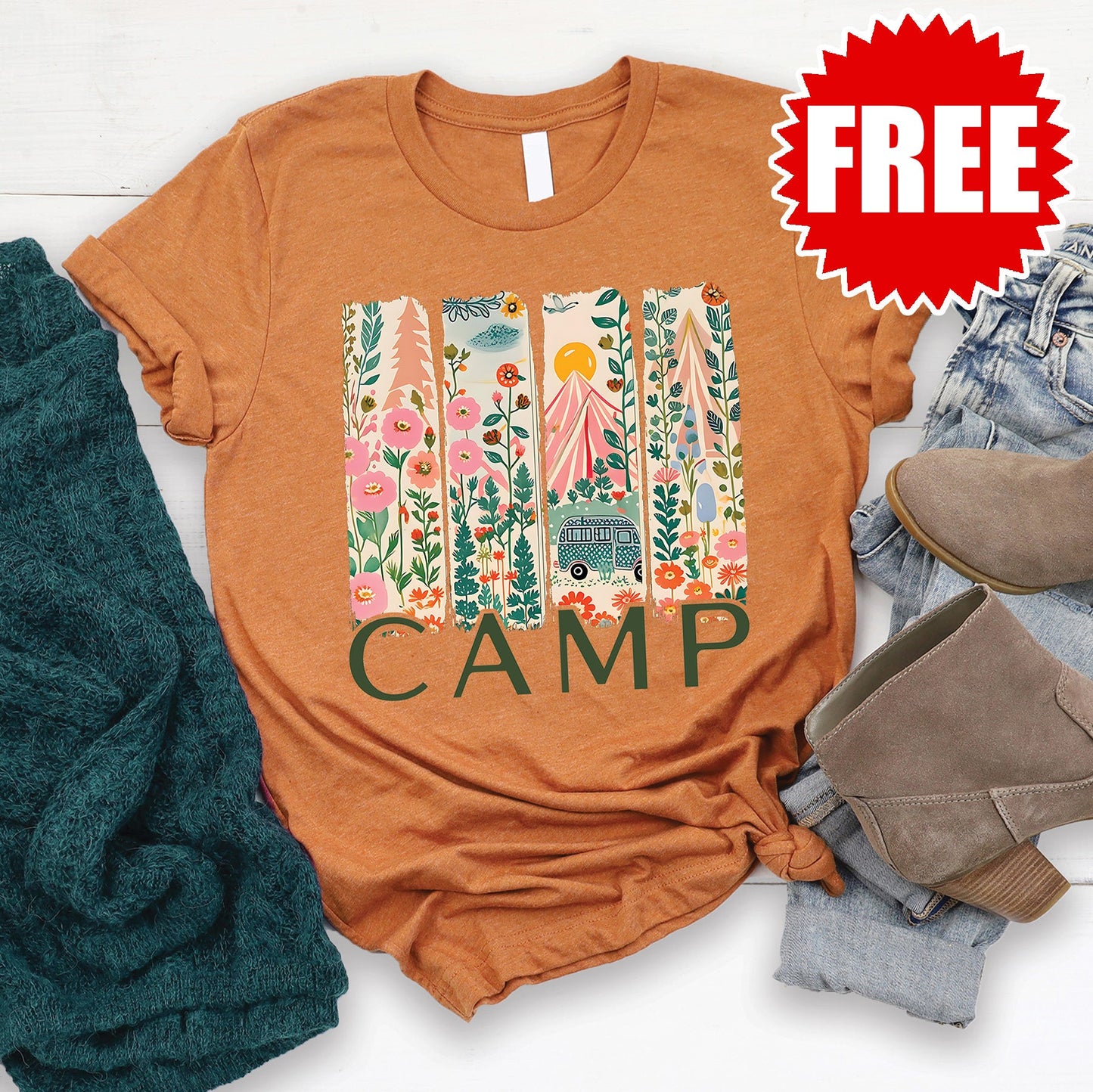 Camp Tee - Heather Sun-Kissed - 0
