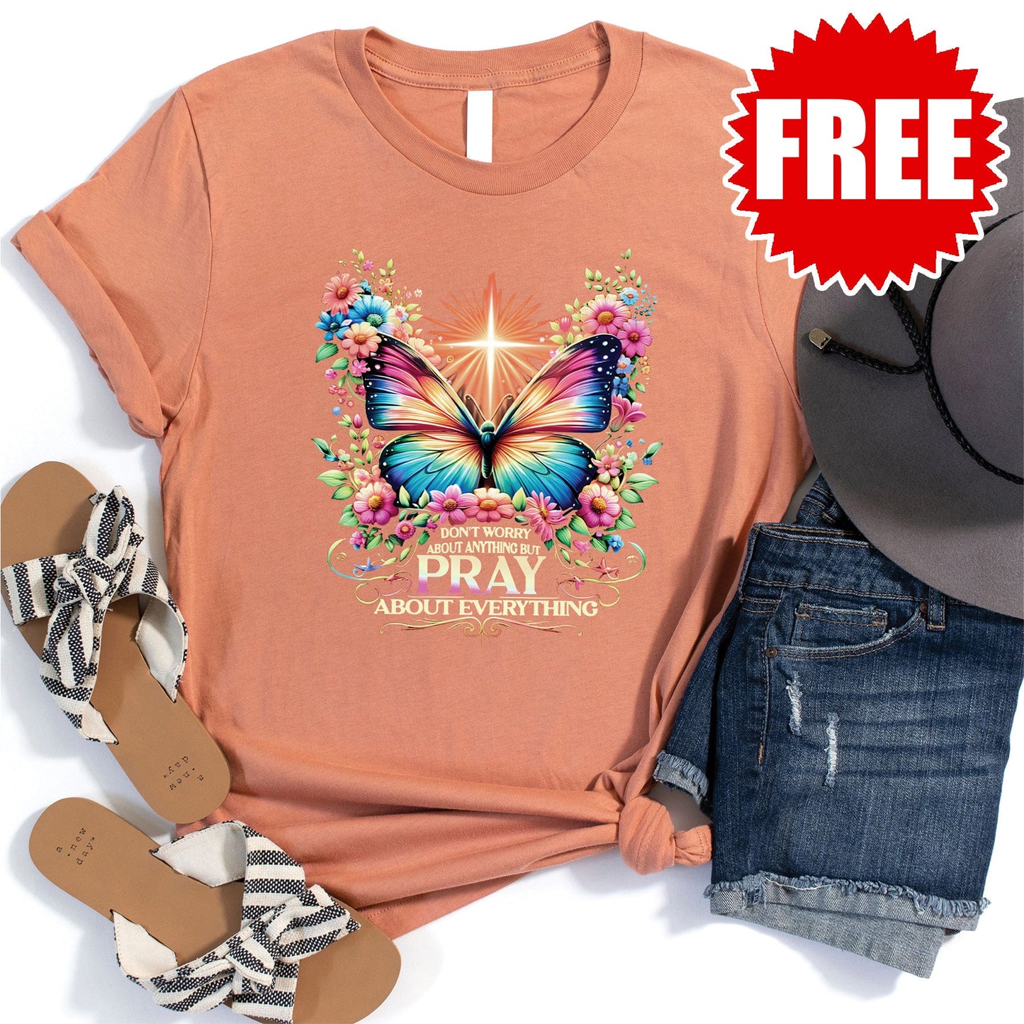 But Pray Tee - Heather Terracotta - 0