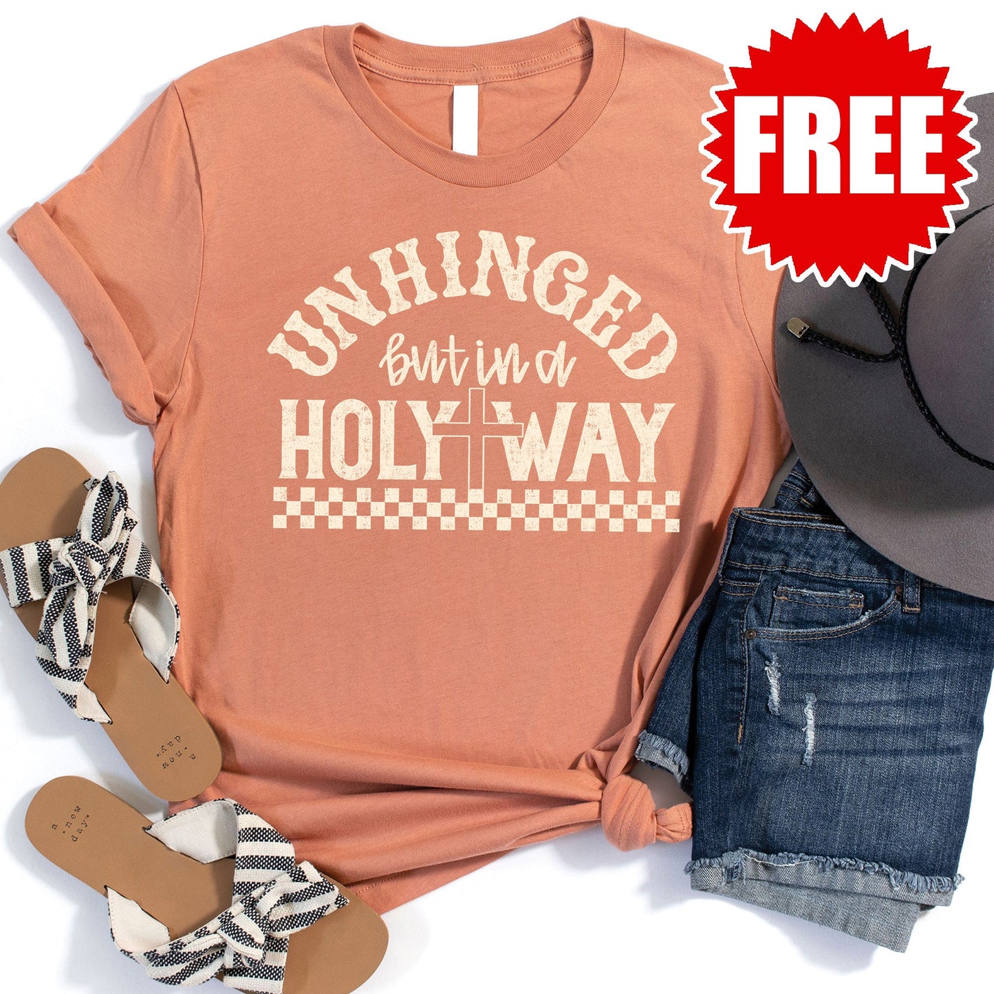 Unhinged Tee - Heather Terracotta - 0