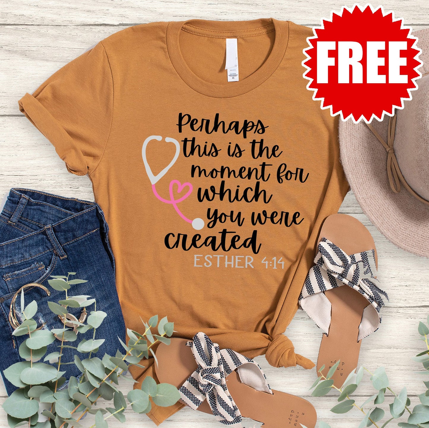 You Were Created Tee - Heather Toast - FREE