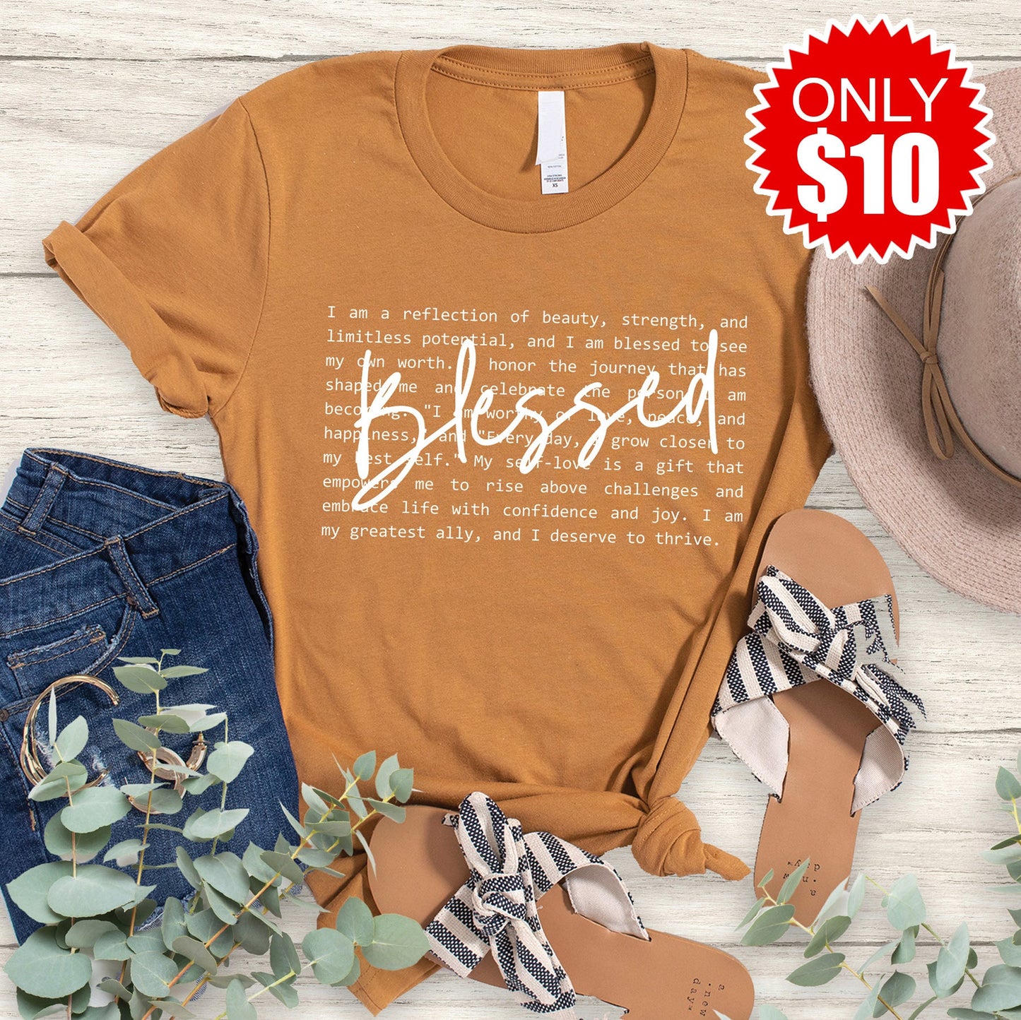 Blessed Tee - Heather Toast