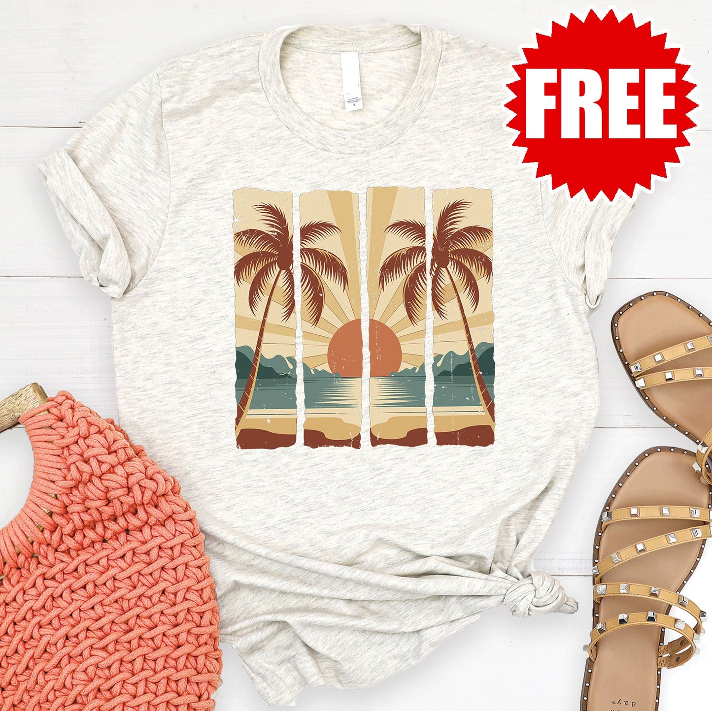 Sunset Tee - Heather Vanilla Sky - 0