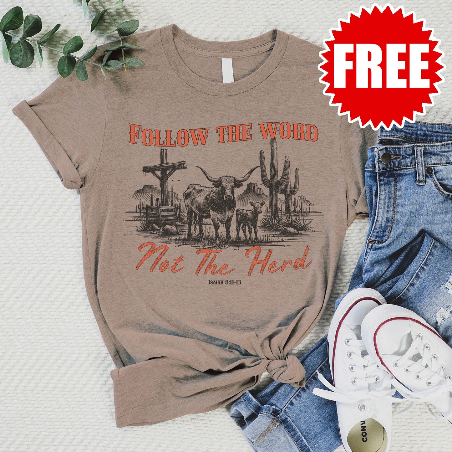 Follow the Word Tee - Heather Atmosphere - 0