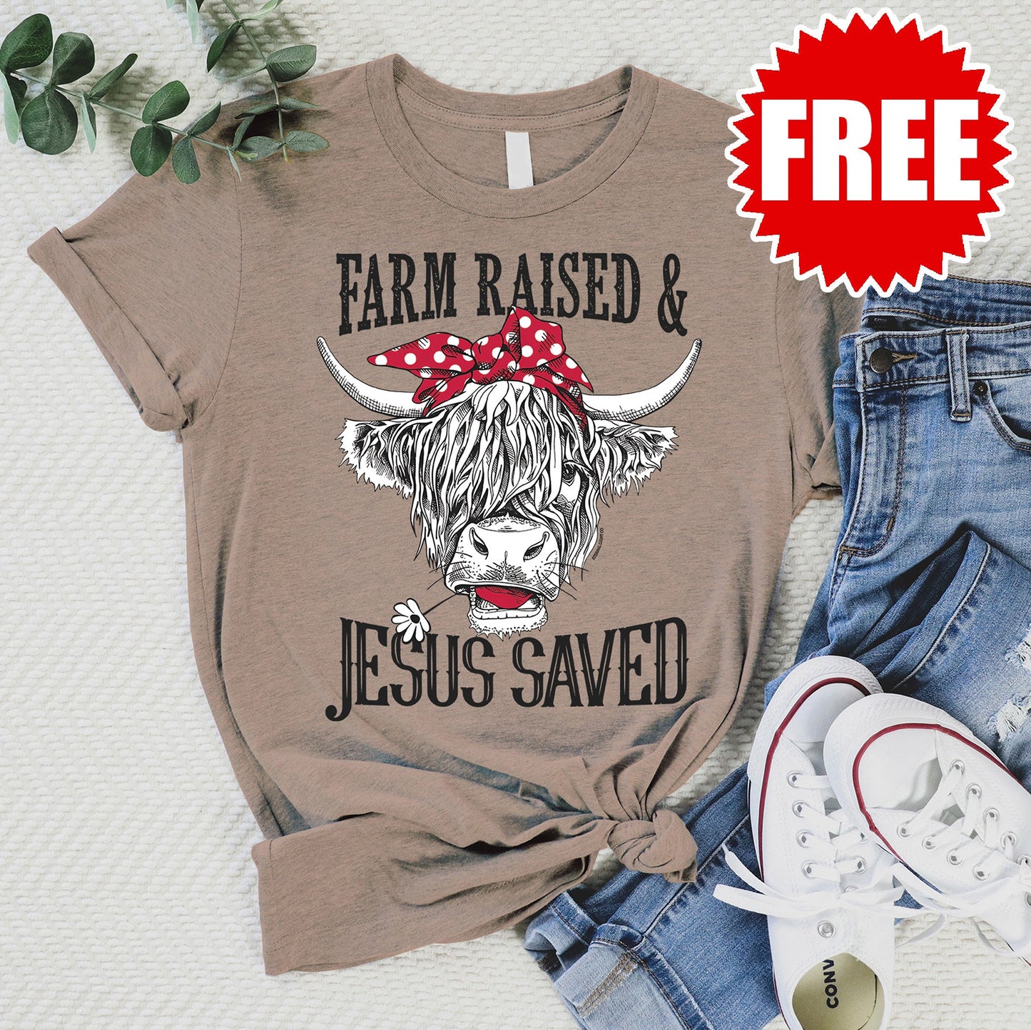 Farm Raised Tee - Heather Atmosphere - 0