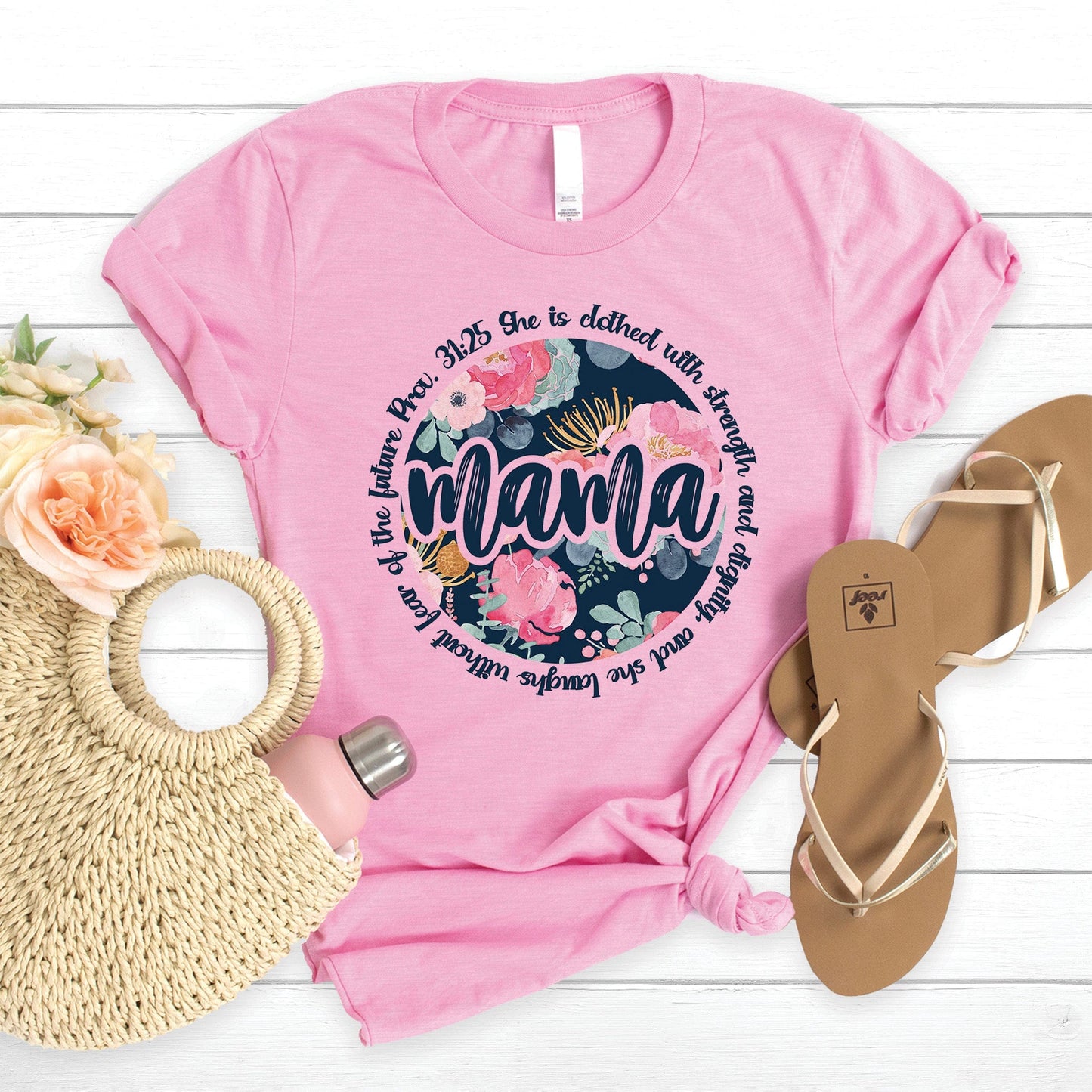 Mama She is Clothed in Strength and Dignity Tee