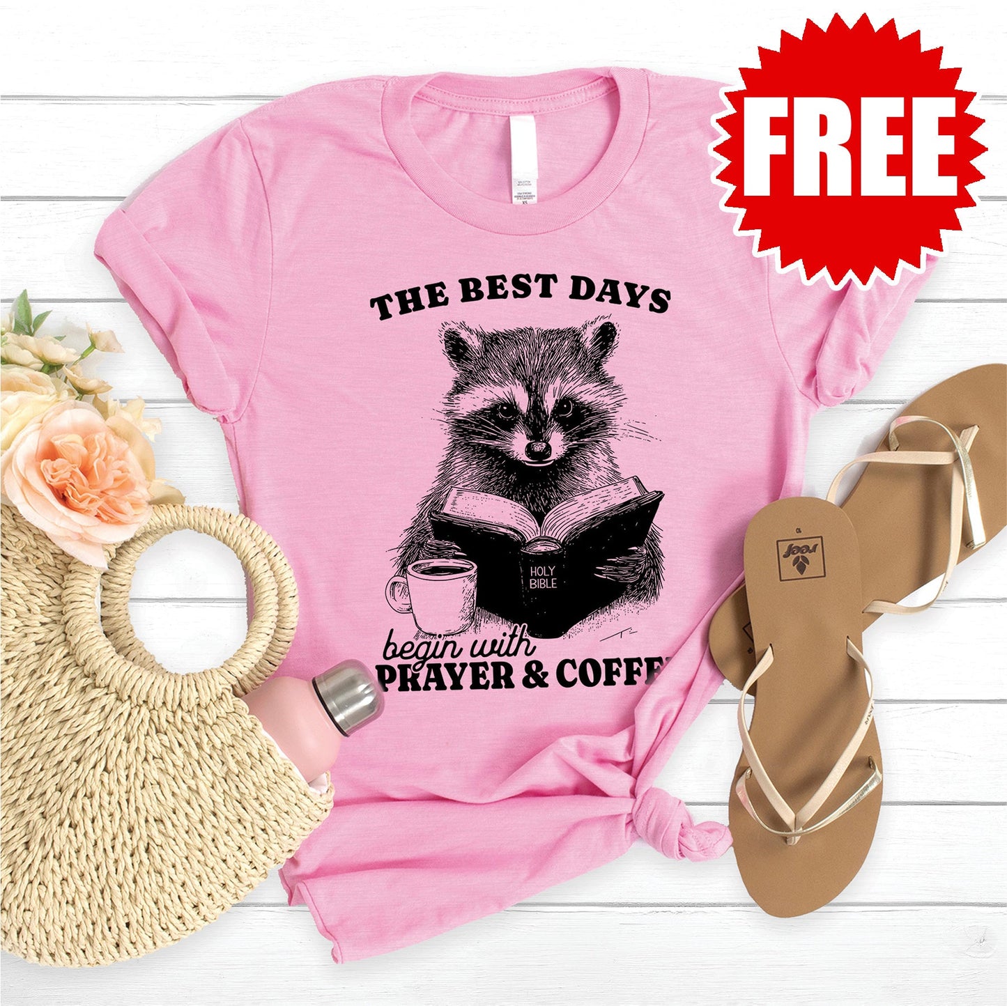 The Best Days Tee - Heather Bubble Gum - 0