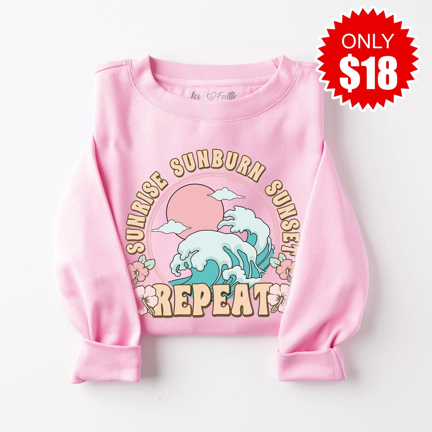 Sunrise Sweatshirt - Heather Bubble Gum - 18