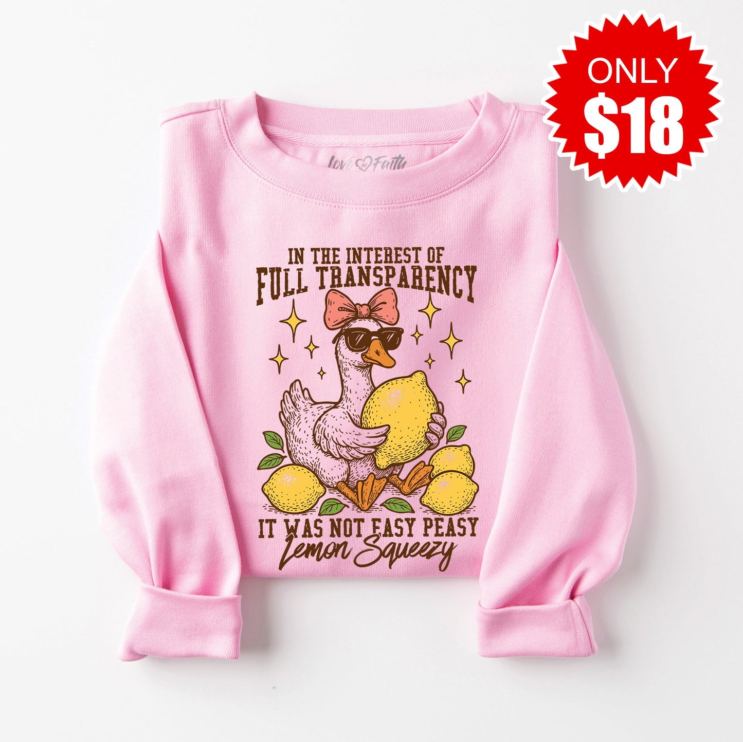 Lemon Squeezy Sweatshirt - Heather Bubble Gum - 18