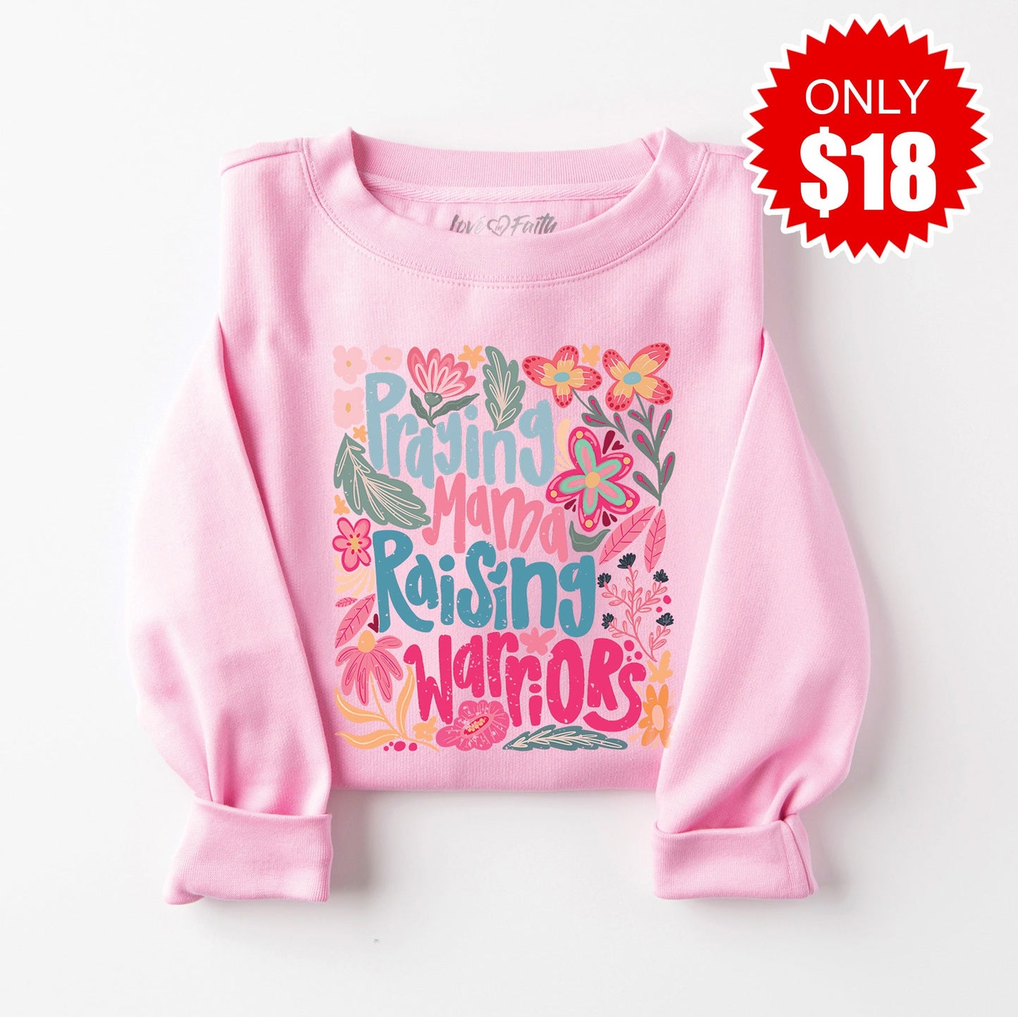 Raising Warriors Sweatshirt - Heather Bubble Gum - 18