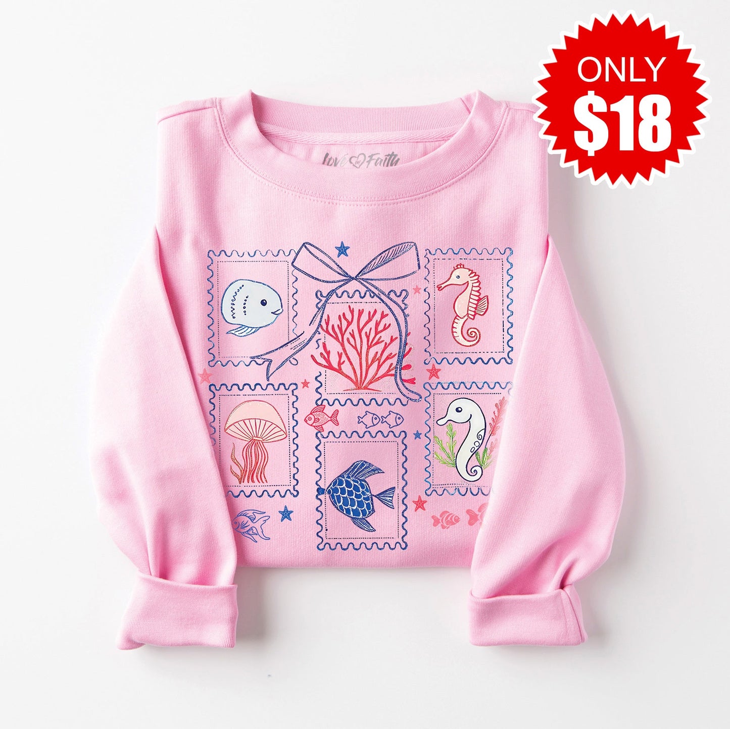 Sea Sweatshirt - Heather Bubble Gum - 18
