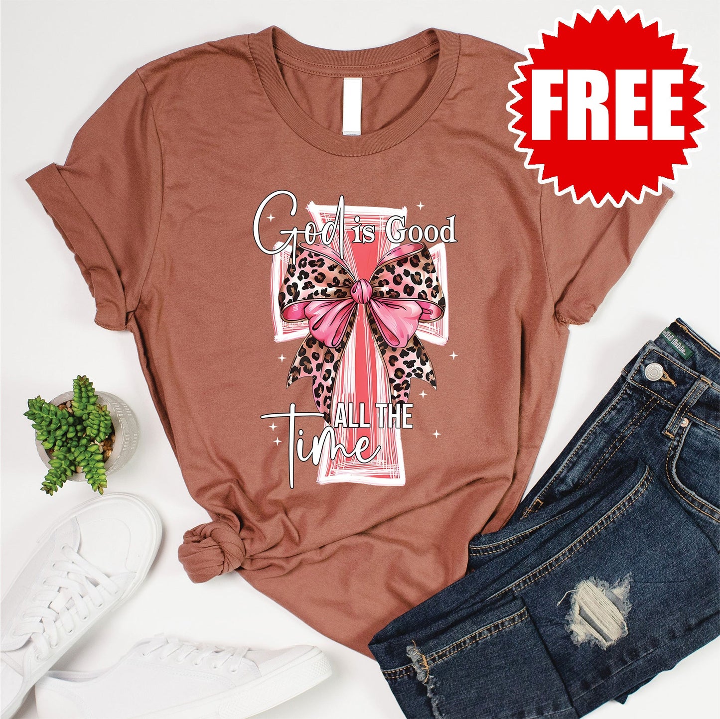 God Is Good Tee - Heather Chestnut - 0