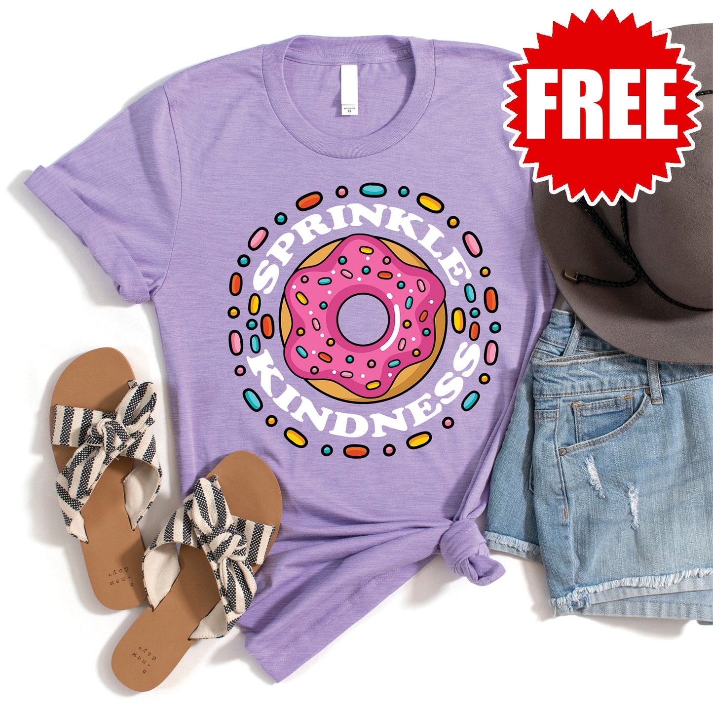 Sprinkle Tee - Heather Dark Lavender - 0