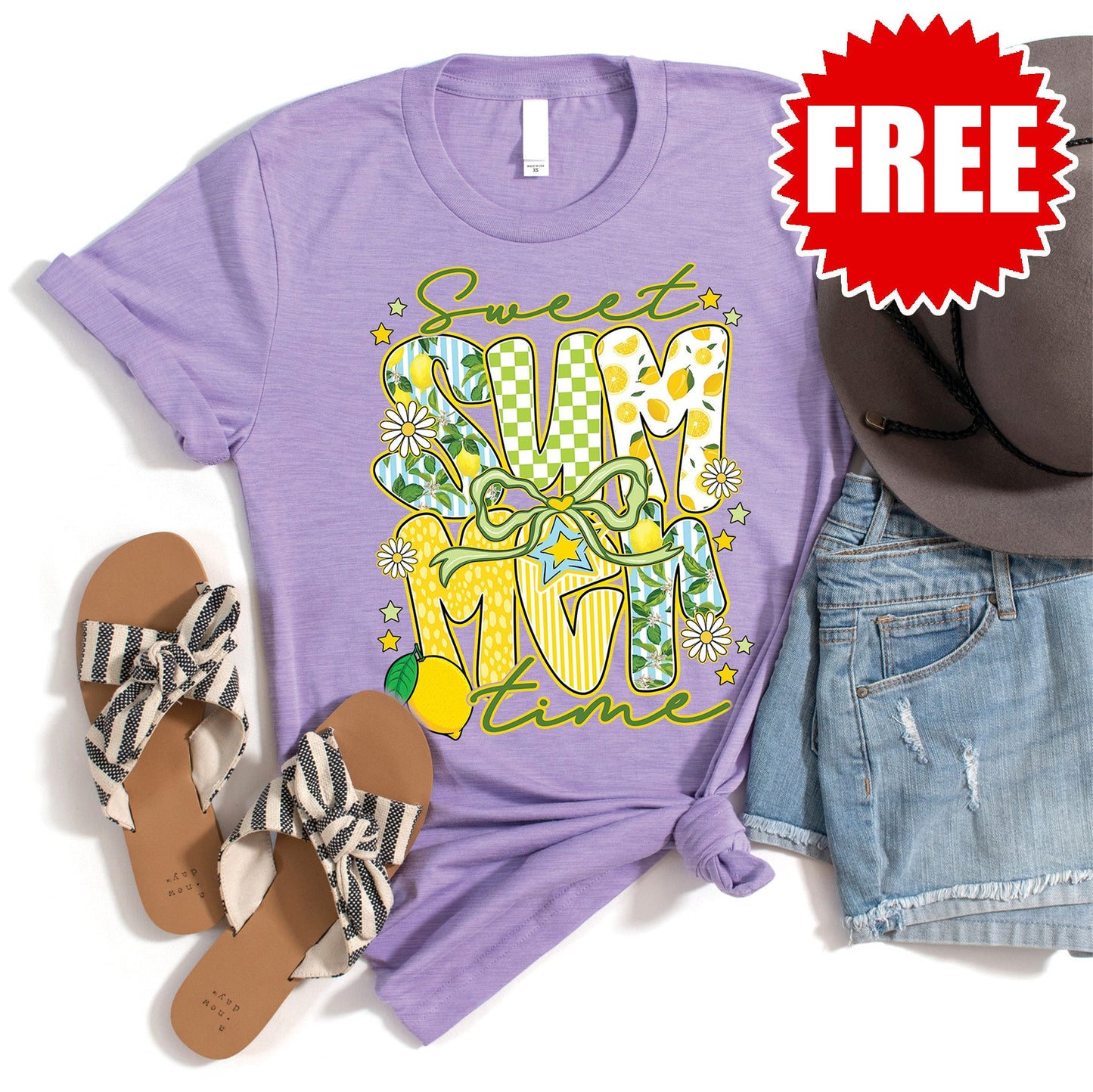 Sweet Summer Tee - Heather Dark Lavender - 0 Style001