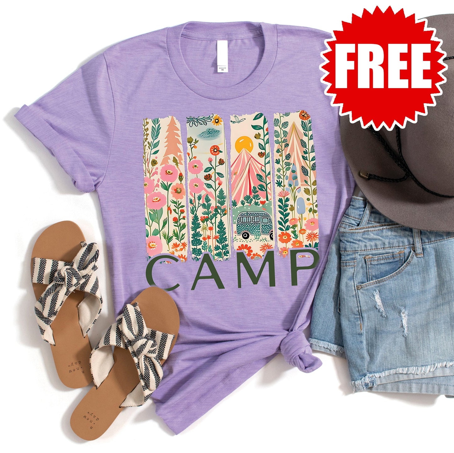 Camp Tee - Heather Dark Lavender - 0