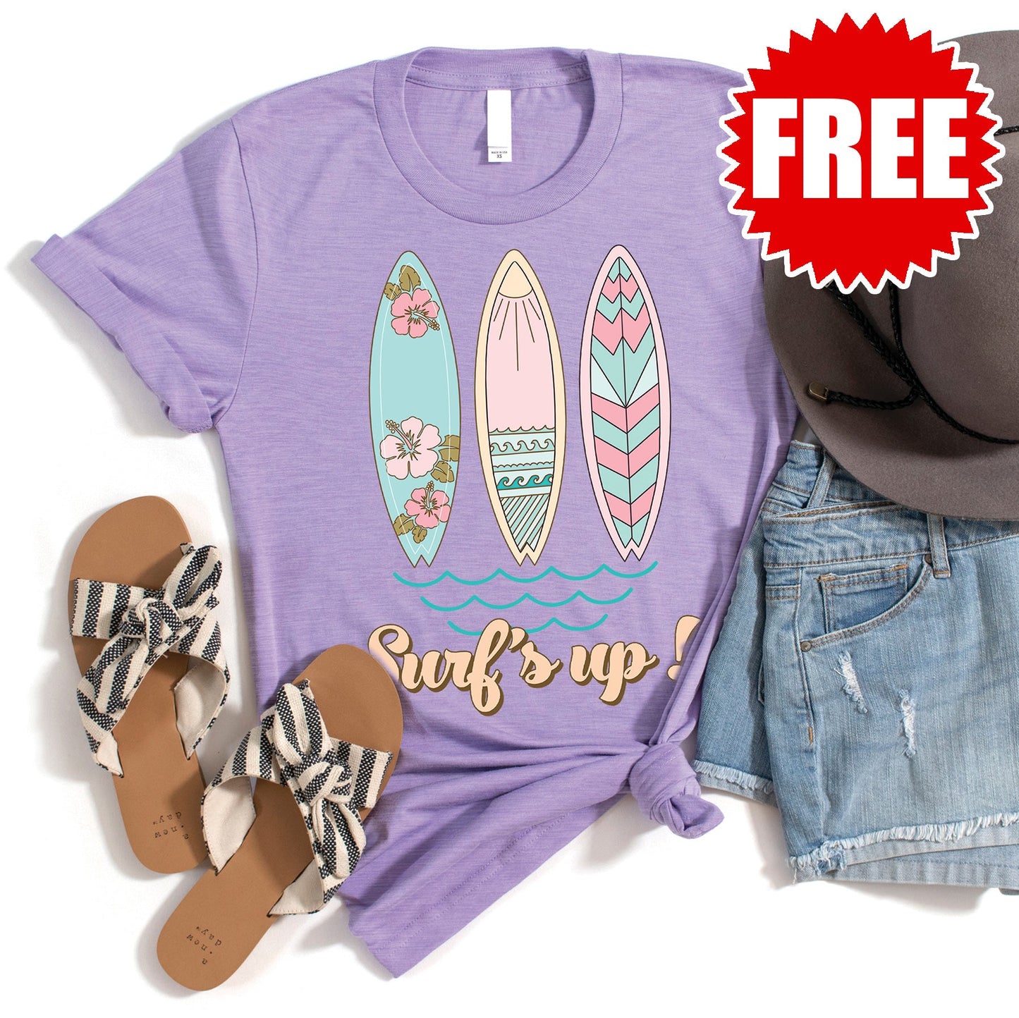 Surf's Up Tee - Heather Dark Lavender - 0