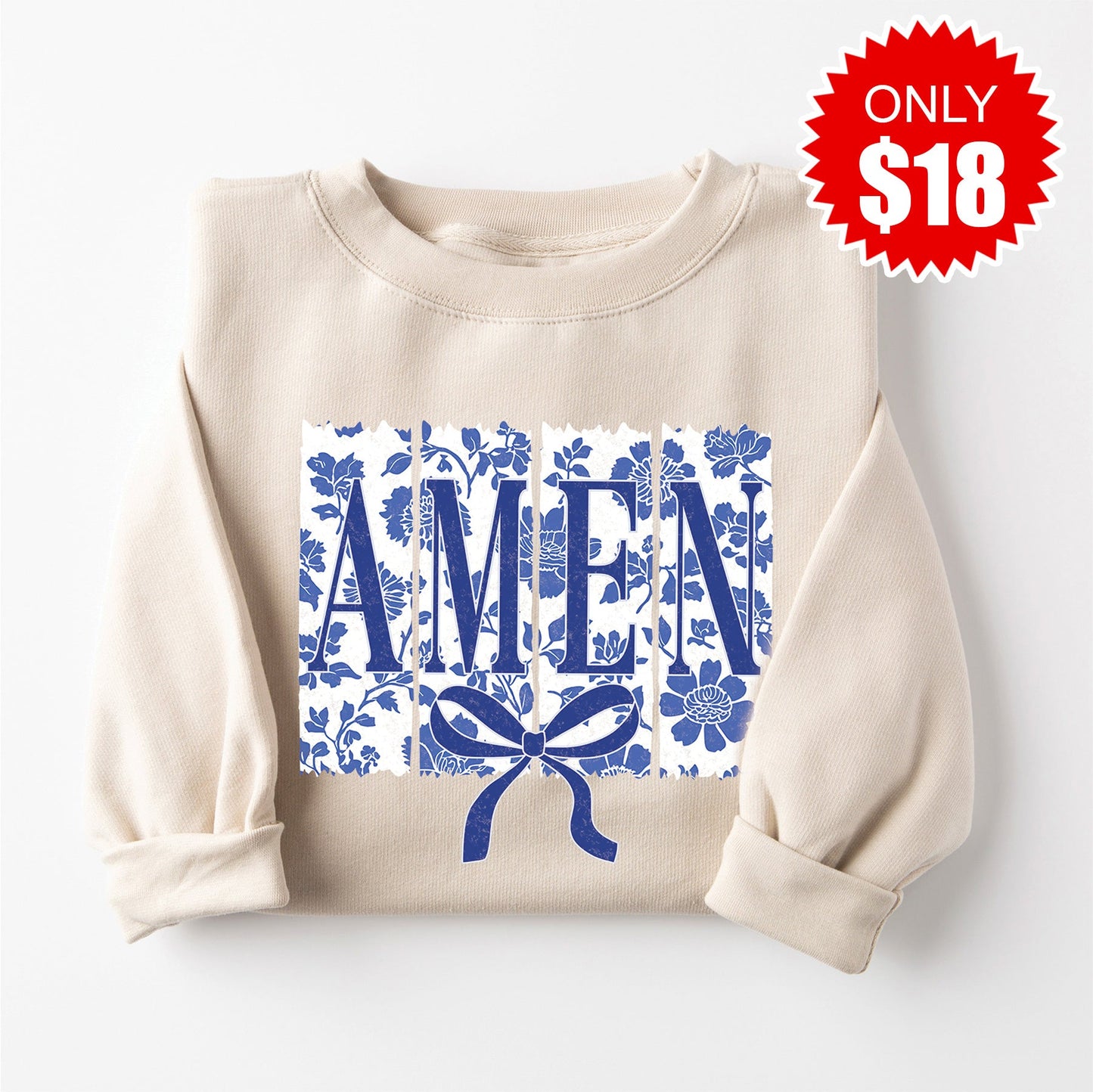 Amen Sweatshirt - Heather Dust - 18 Style001
