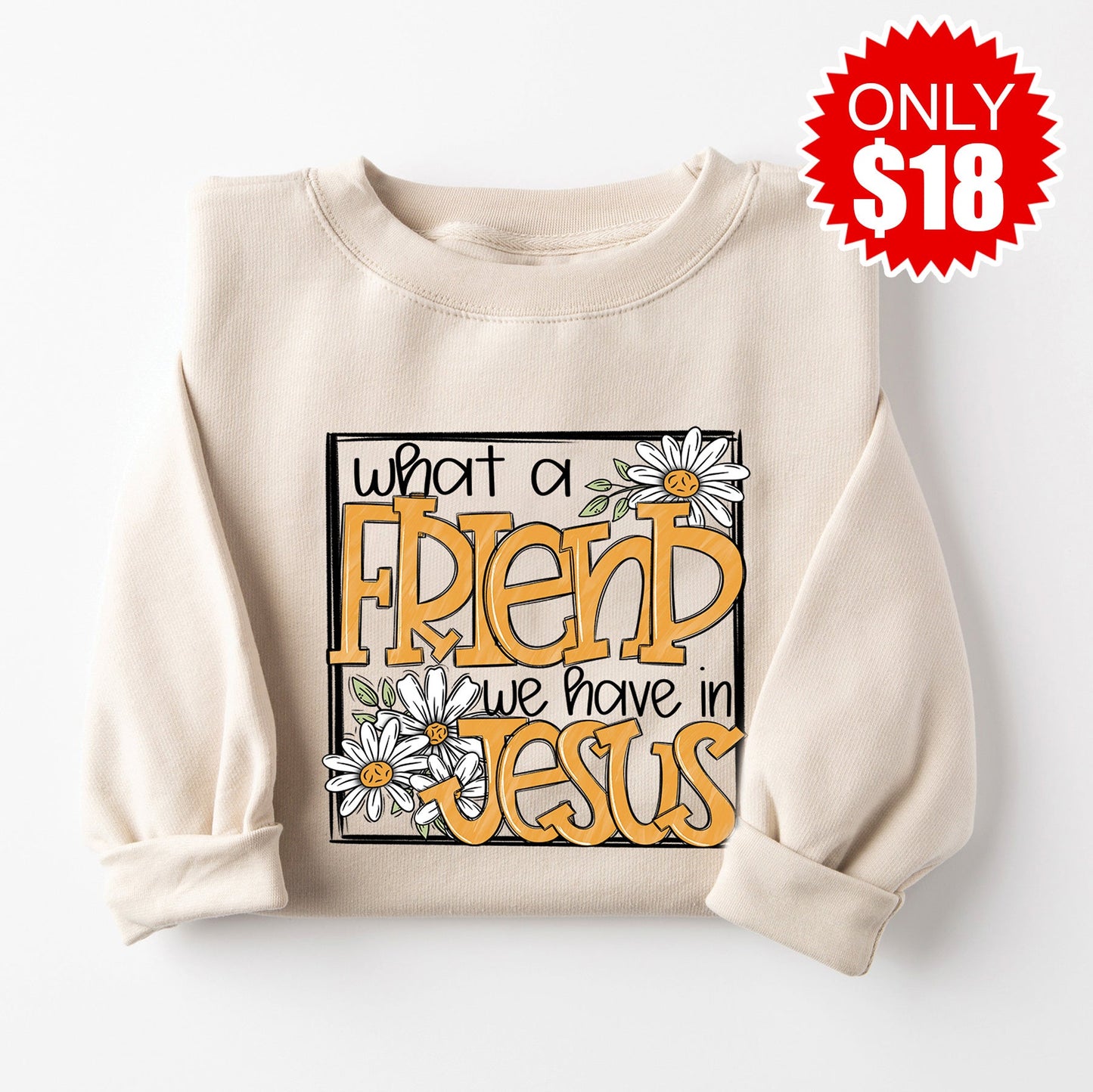 What A Friend Crewneck Sweatshirt - Heather Dust