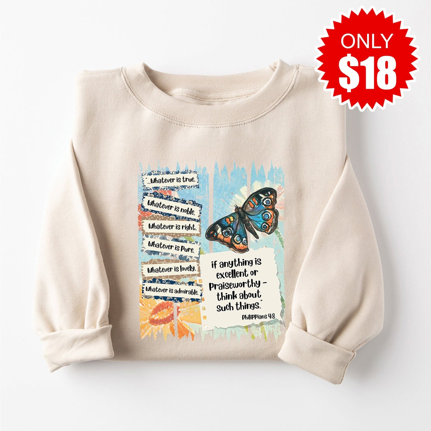 Philippians Sweatshirt - Heather Dust - 18