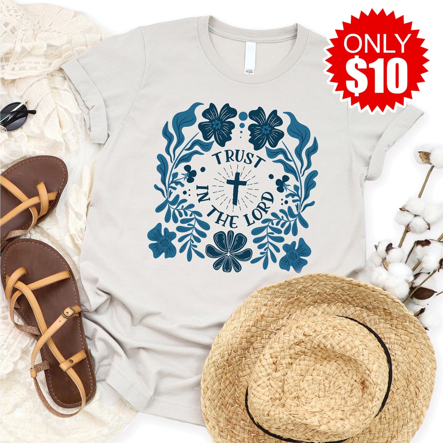 Trust In The Lord Tee - Heather Dust