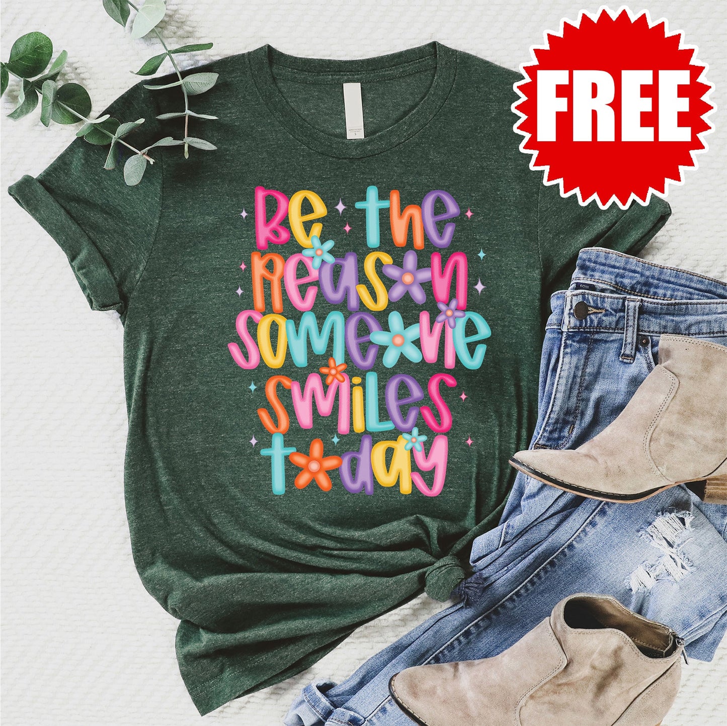 Be The Reason Tee - Heather Forest - 0