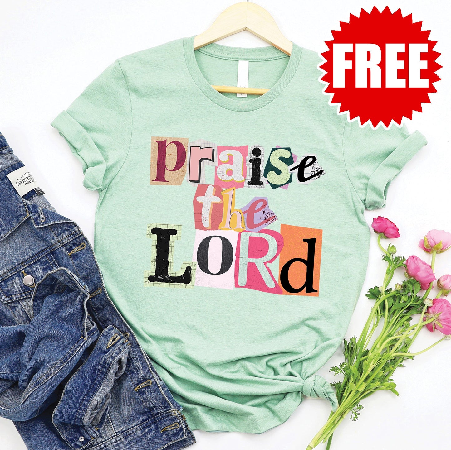Praise the Lord Tee - Heather Honeydew - 0