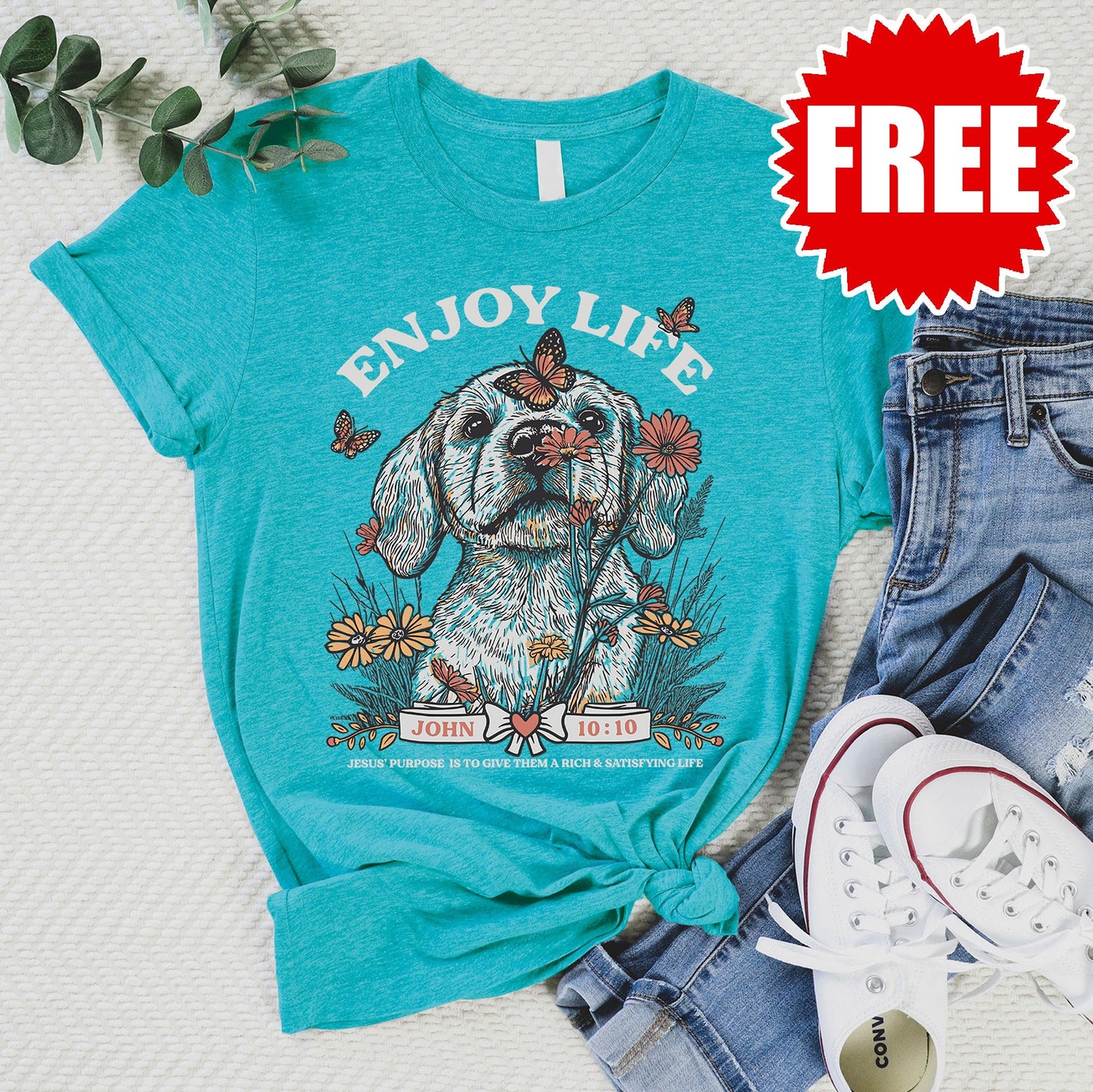 Enjoy Life Puppy Tee - Heather Jade - 0
