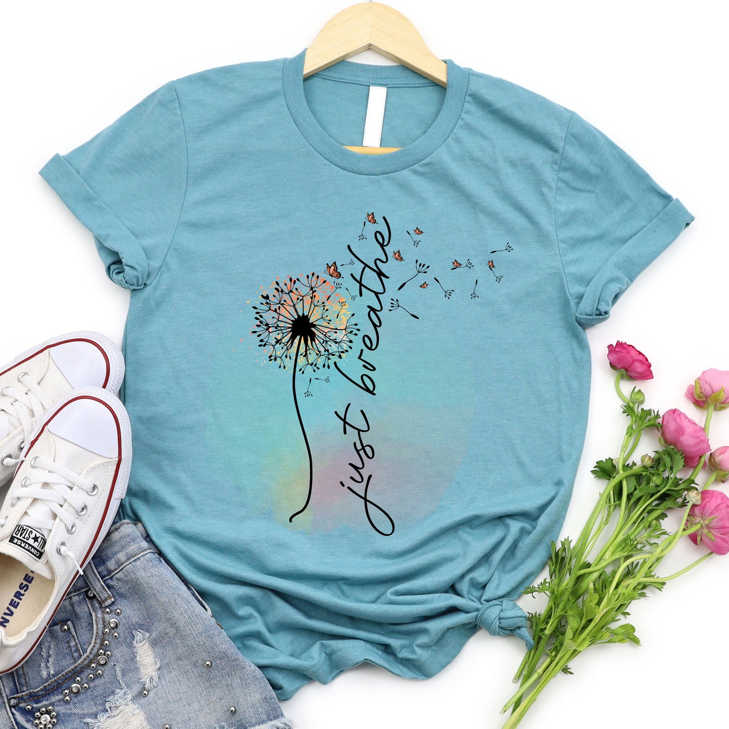 Just Breathe Tee Style001