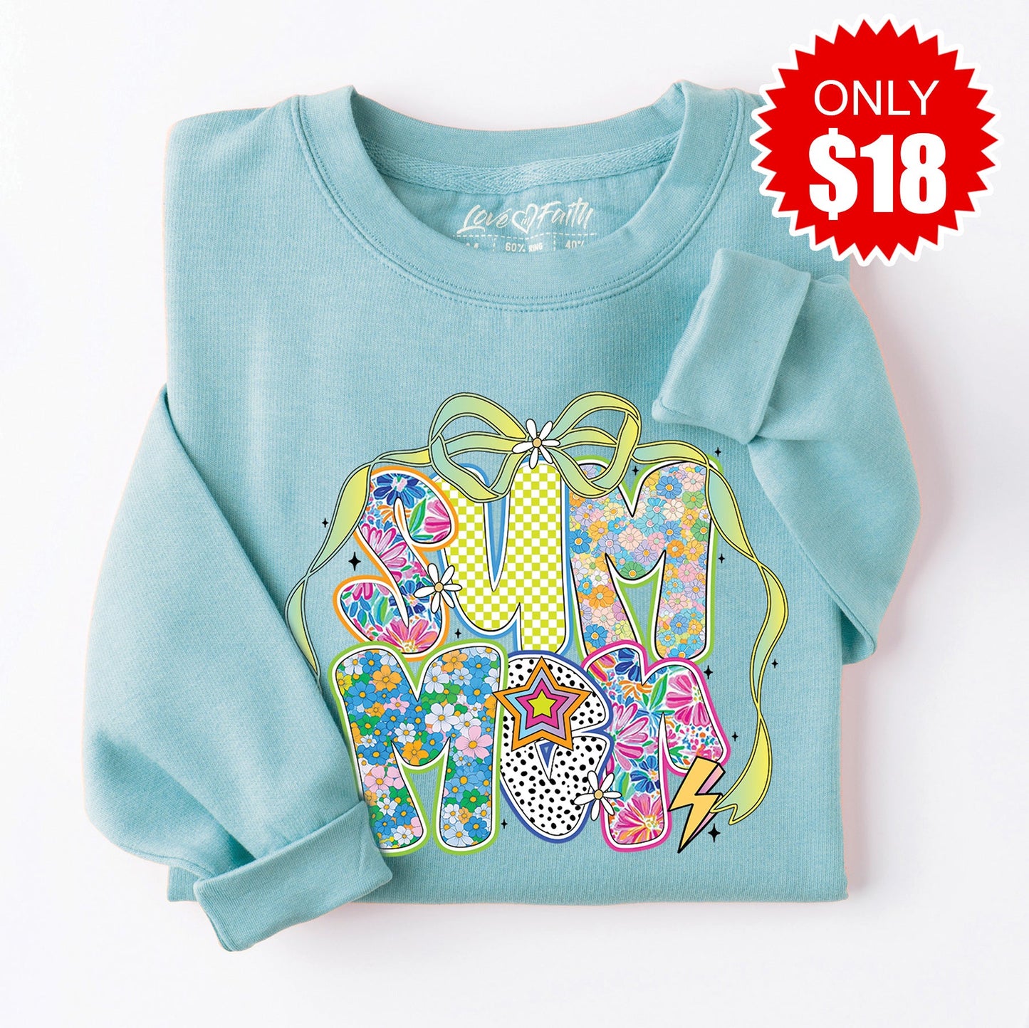 Summer 2 Sweatshirt - Heather Lagoon - 18