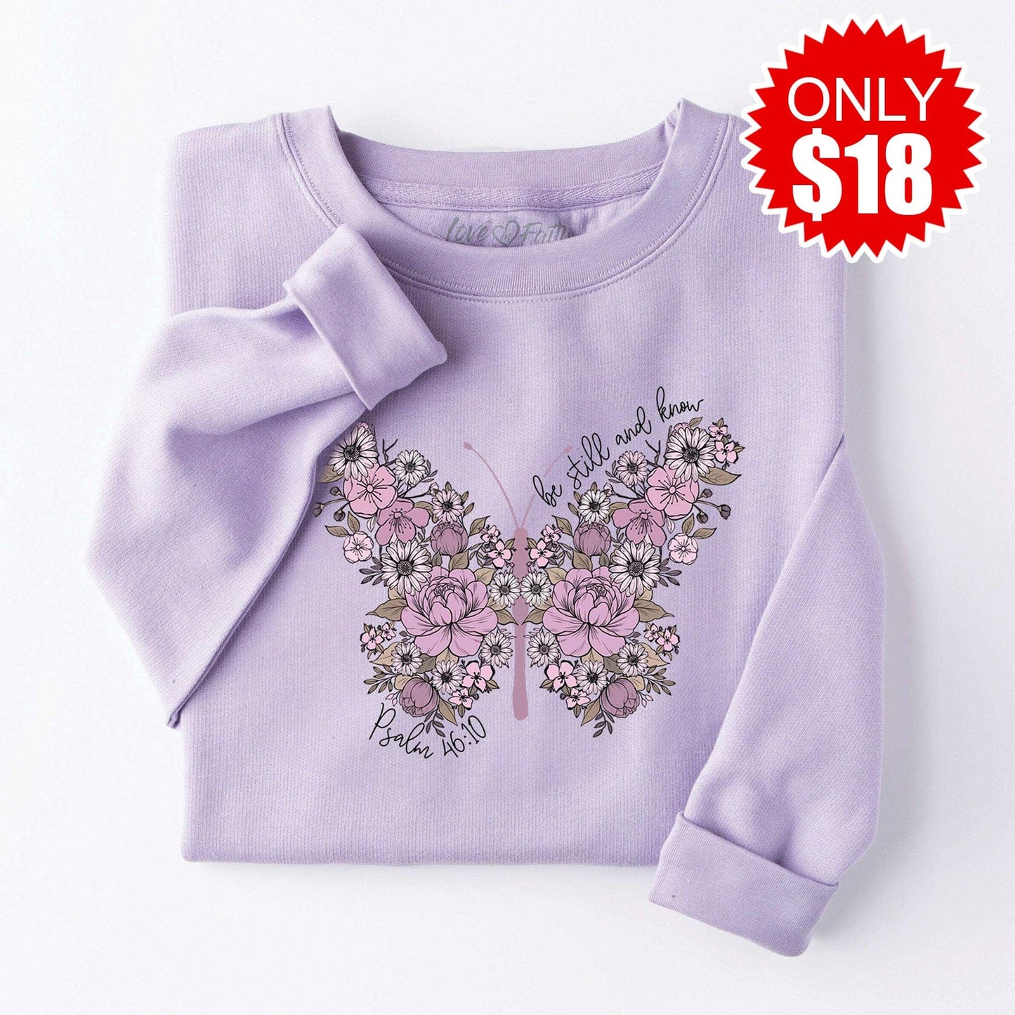 Be Still Butterfly Sweatshirt - 18