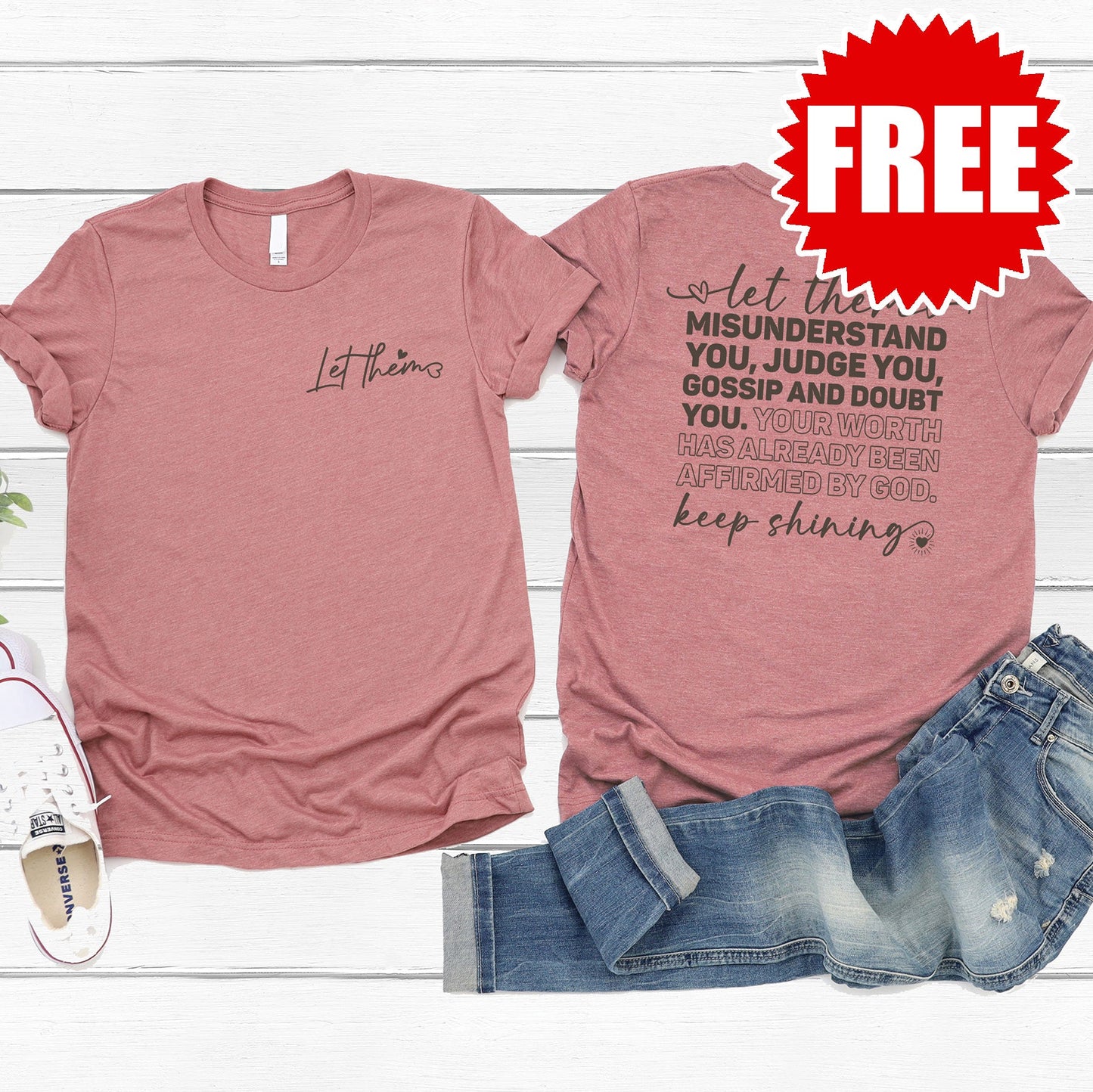 Let Them Tee - Heather Mauve