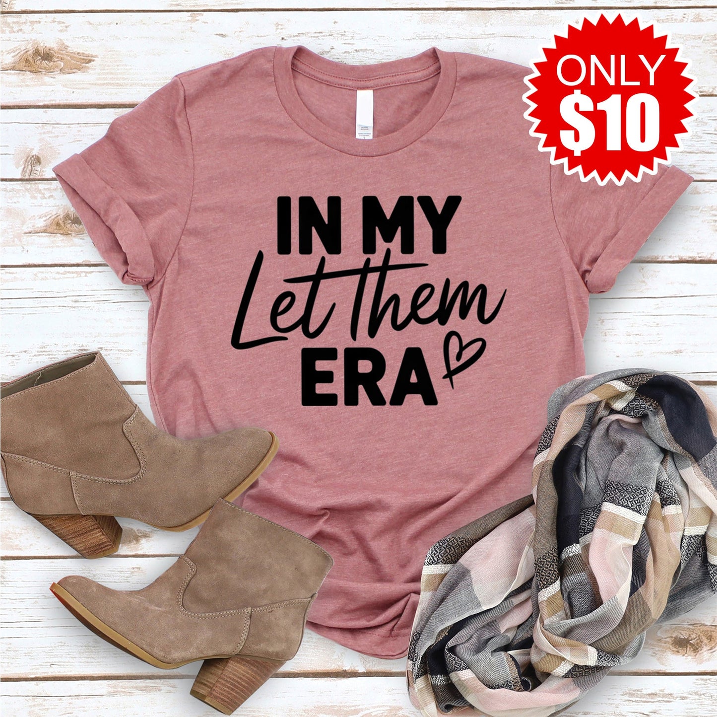 In My Let Them Era Tee - Heather Mauve