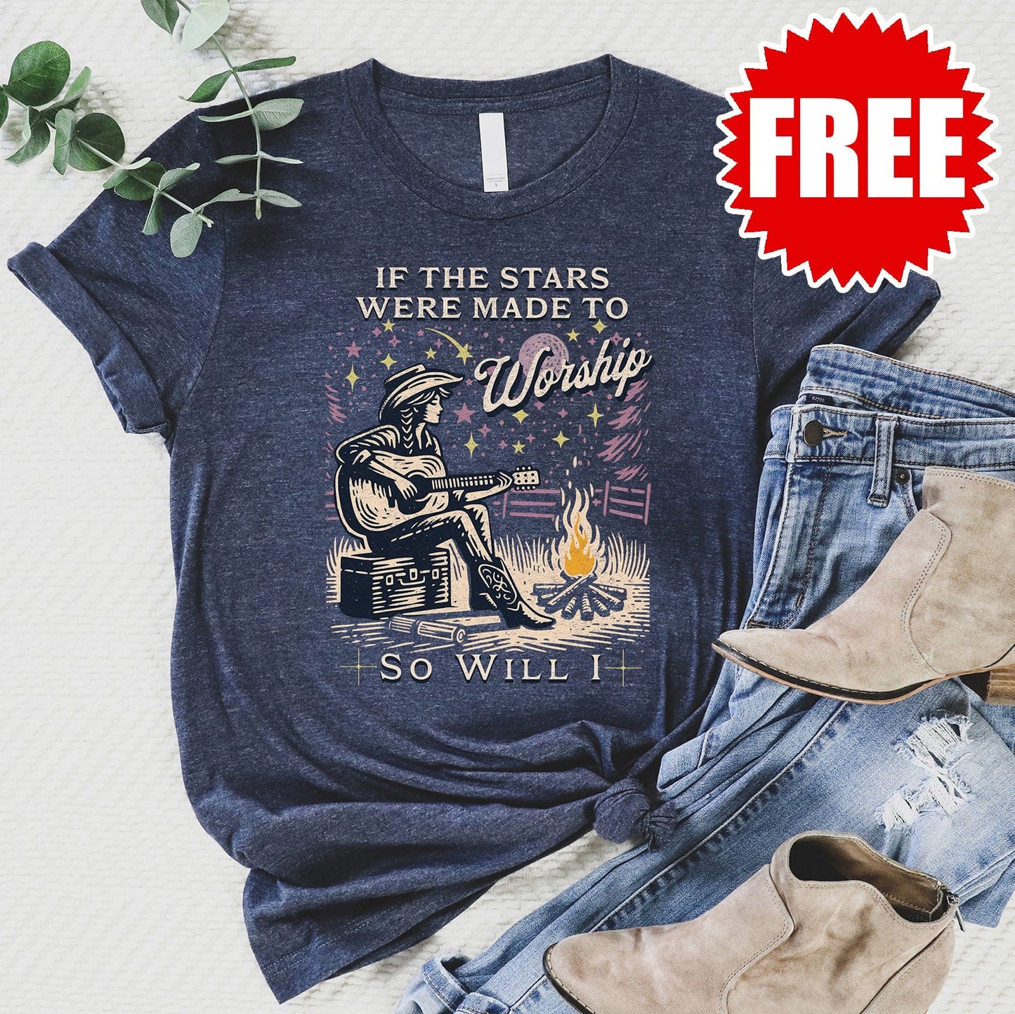 So Will I Tee - Heather Navy