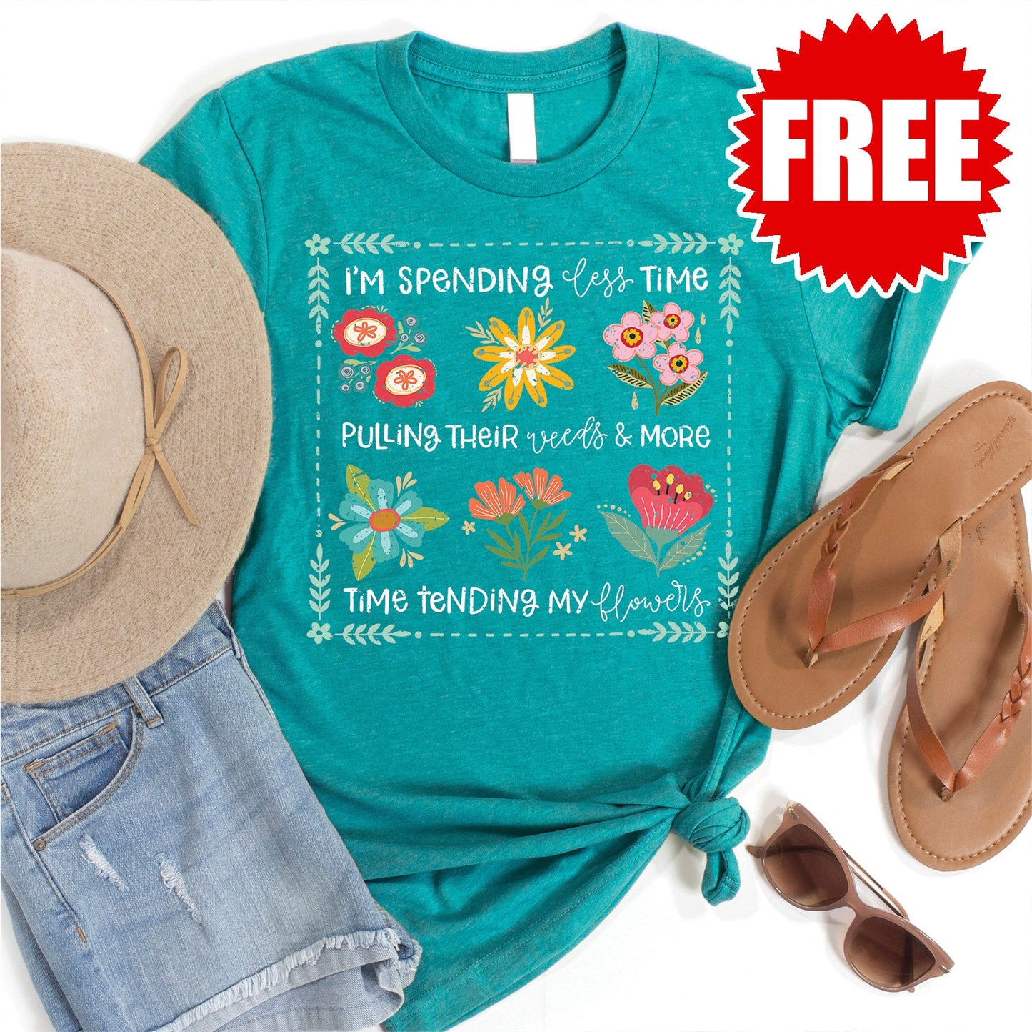 Less Time Tee - Heather Sapphire - 0