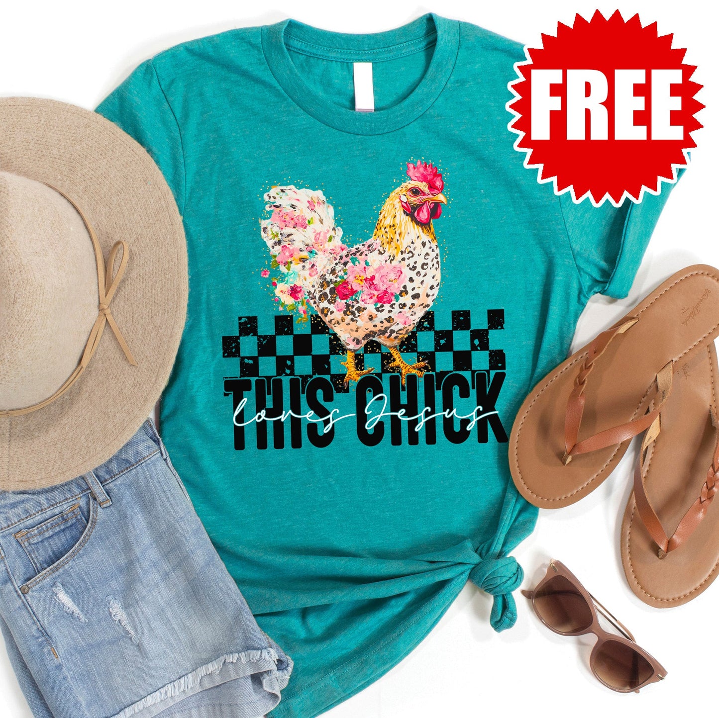 This Chick Tee - Heather Sapphire - 0