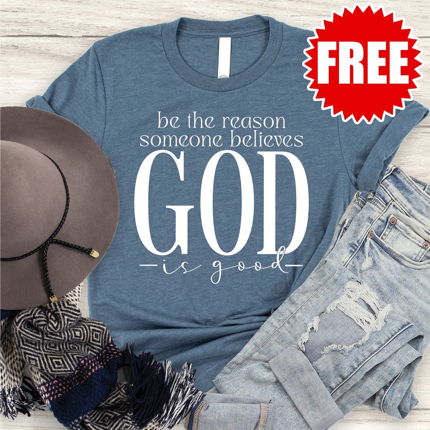 Be The Reason Tee - Heather Slate - 0