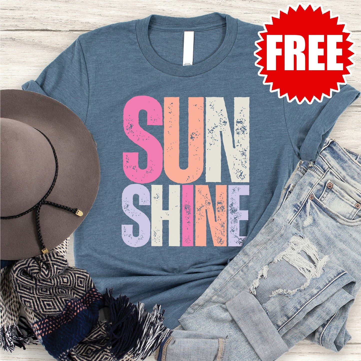 Sunshine Tee - Heather Slate - 0