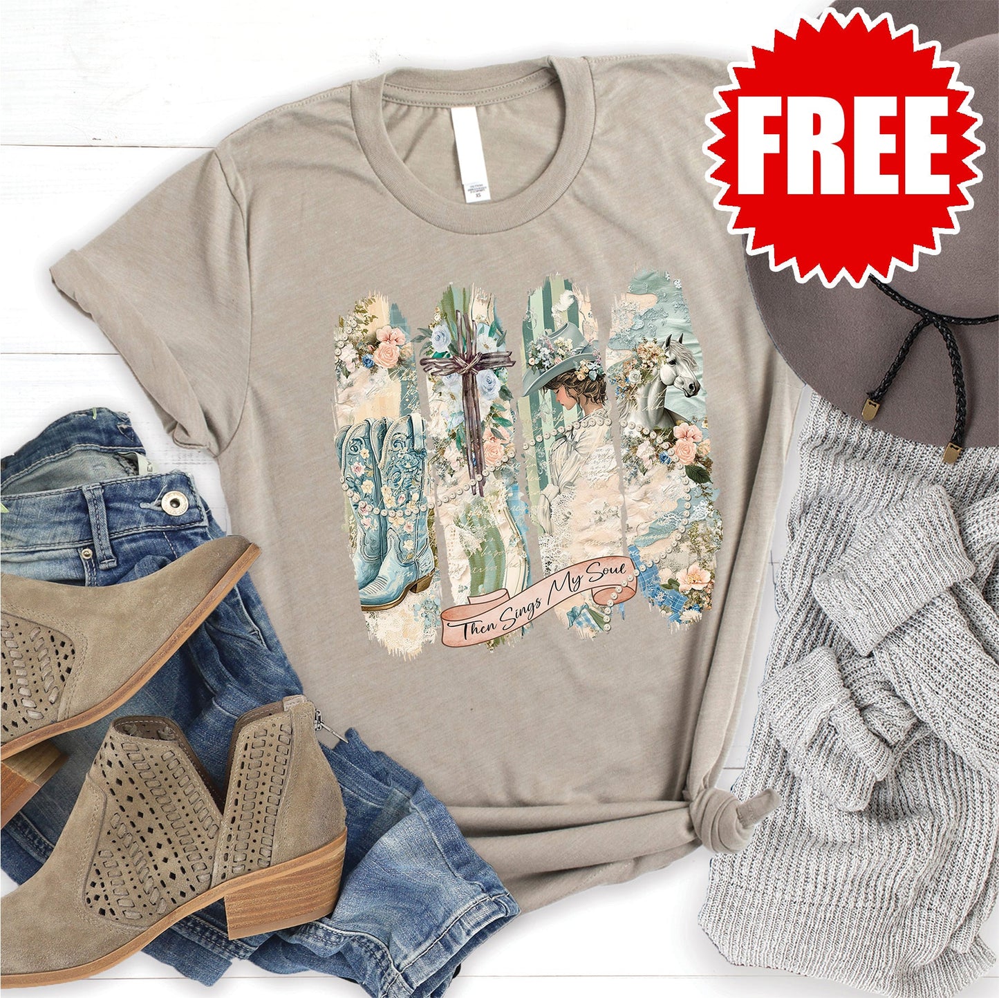 Then Sings My Soul Tee - Heather Stone - 0