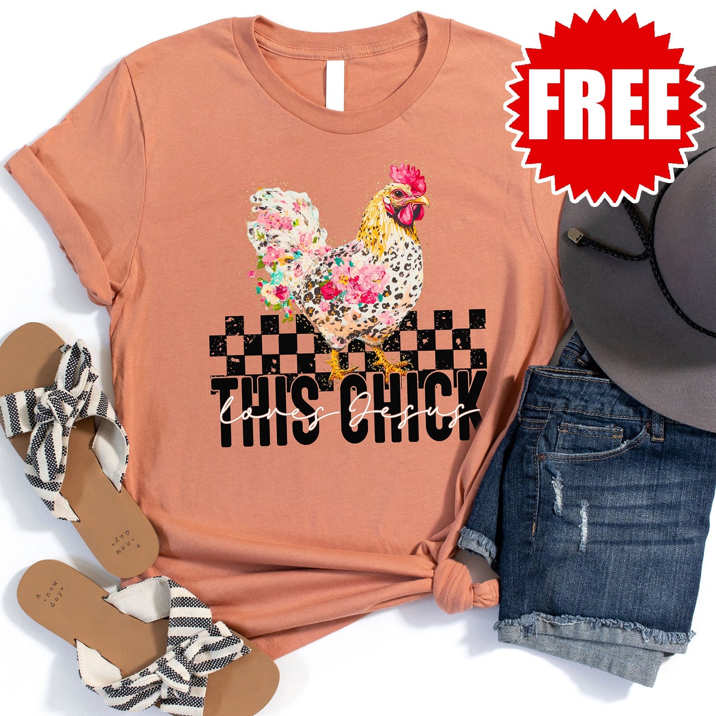 This Chick Tee - Heather Terracotta - 0