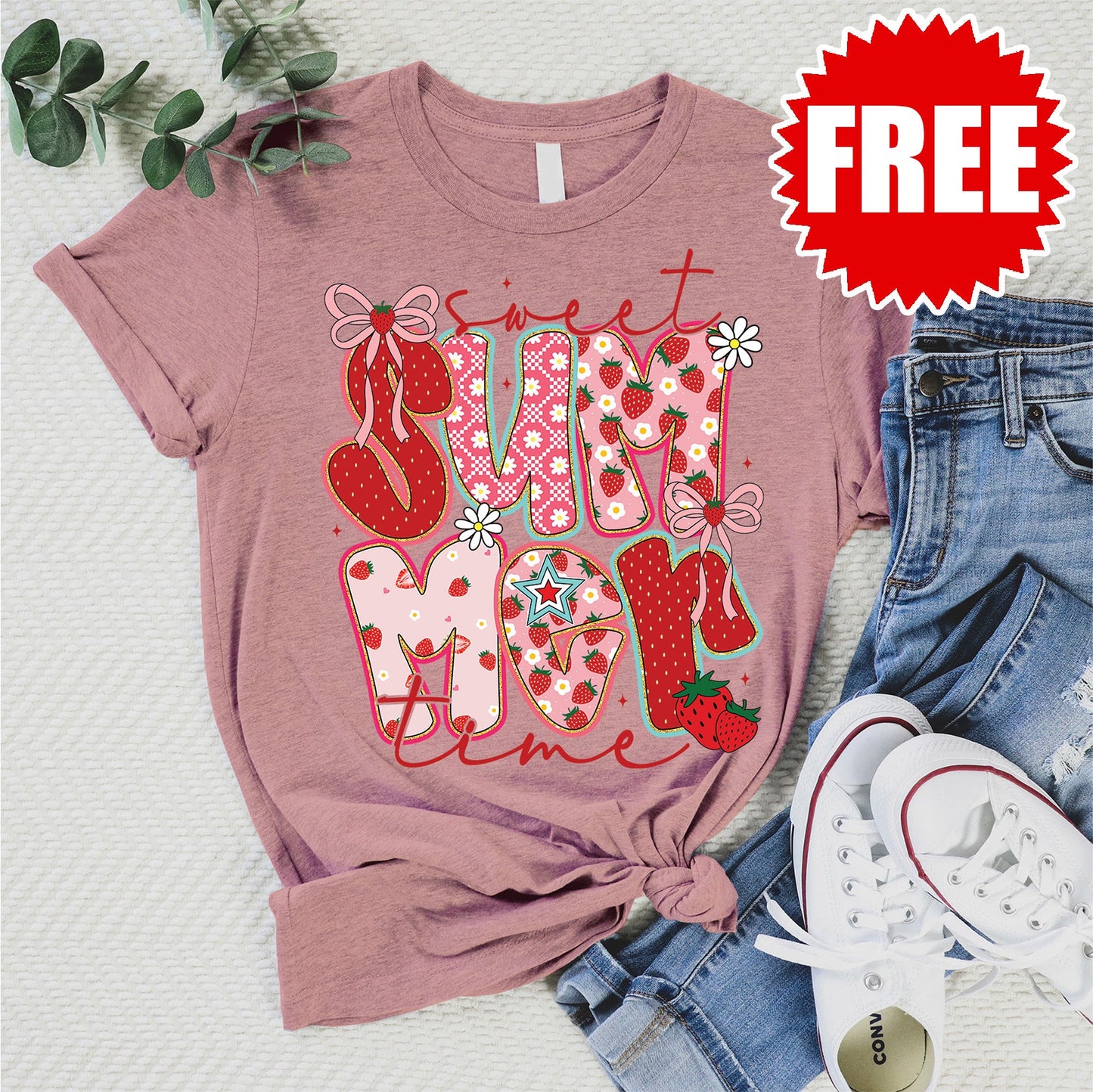 Summer Time Tee - Heather Guava - 0