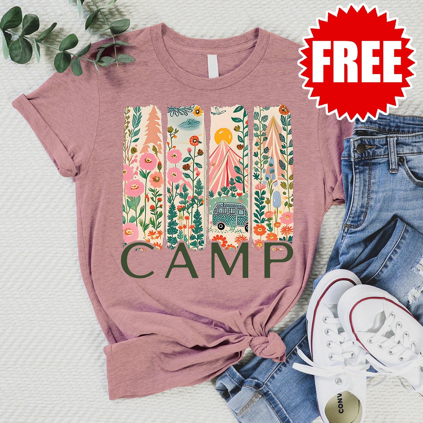 Camp Tee - Heather Guava - 0
