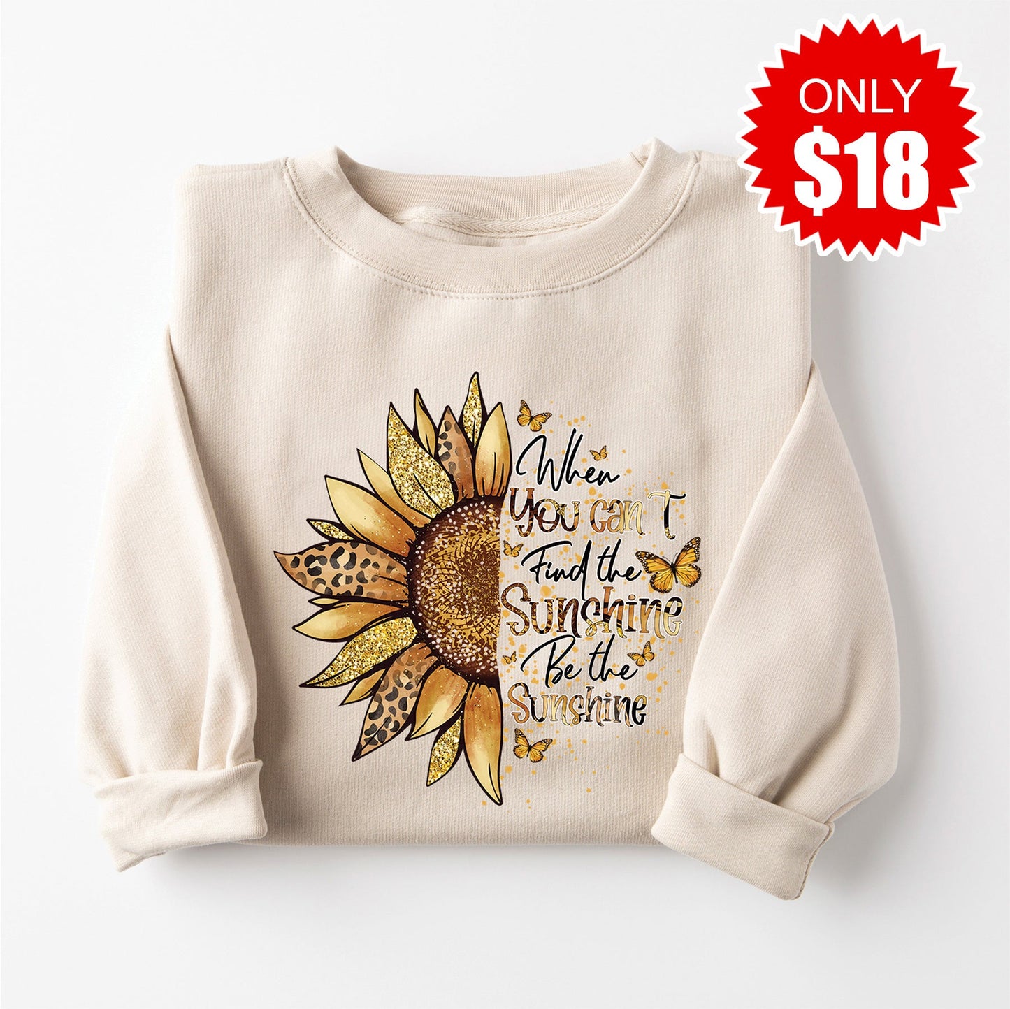 Be the Sunshine Crewneck Sweatshirt - Heather Dust