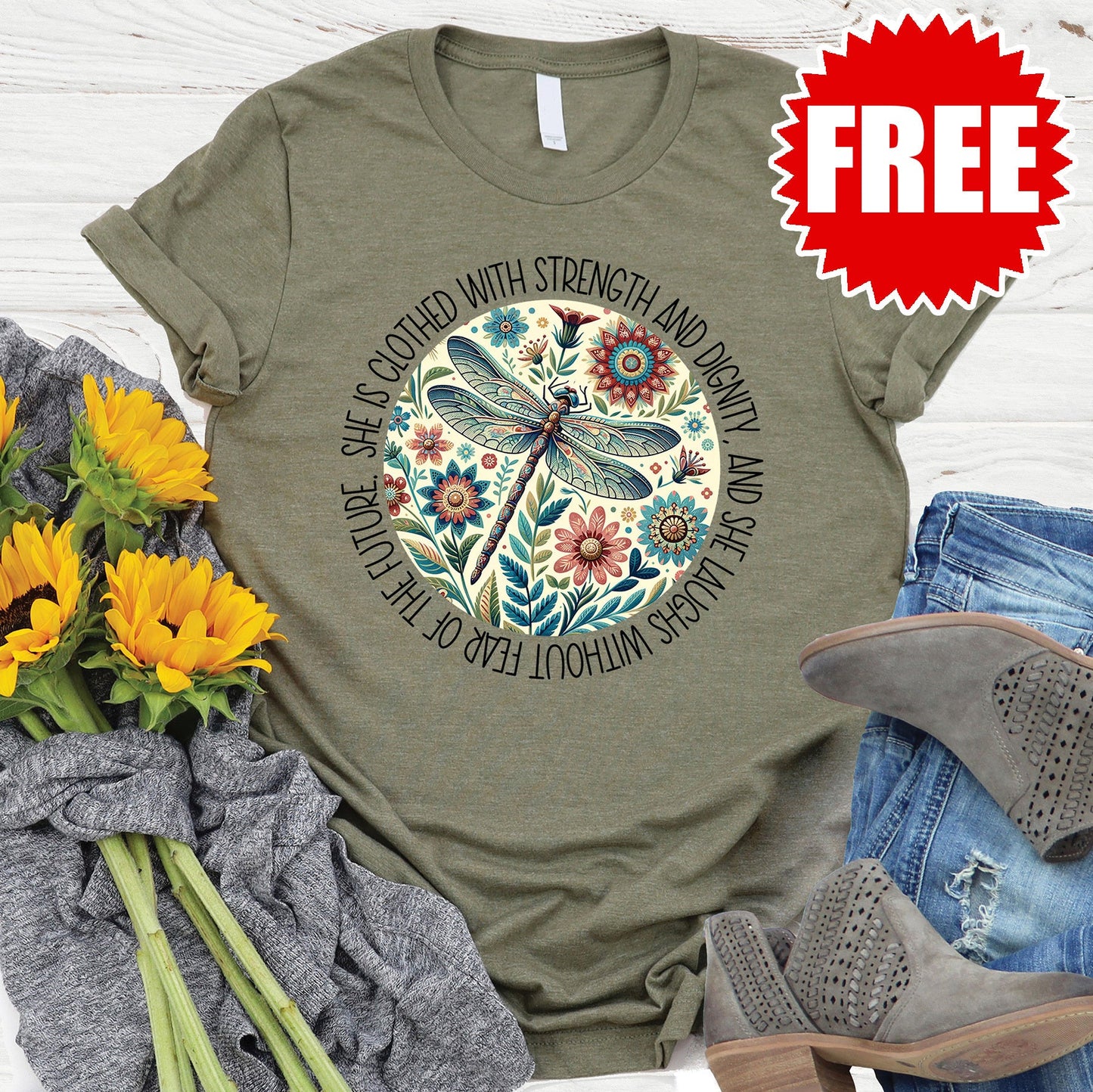 She Is Clothed With Strength Tee - 0