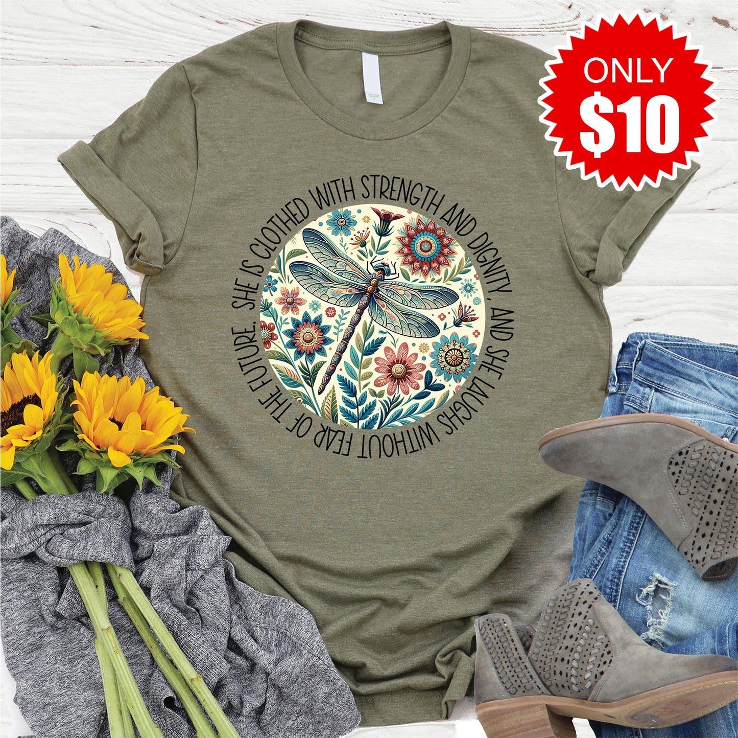 She Is Clothed With Strength Tee - 10